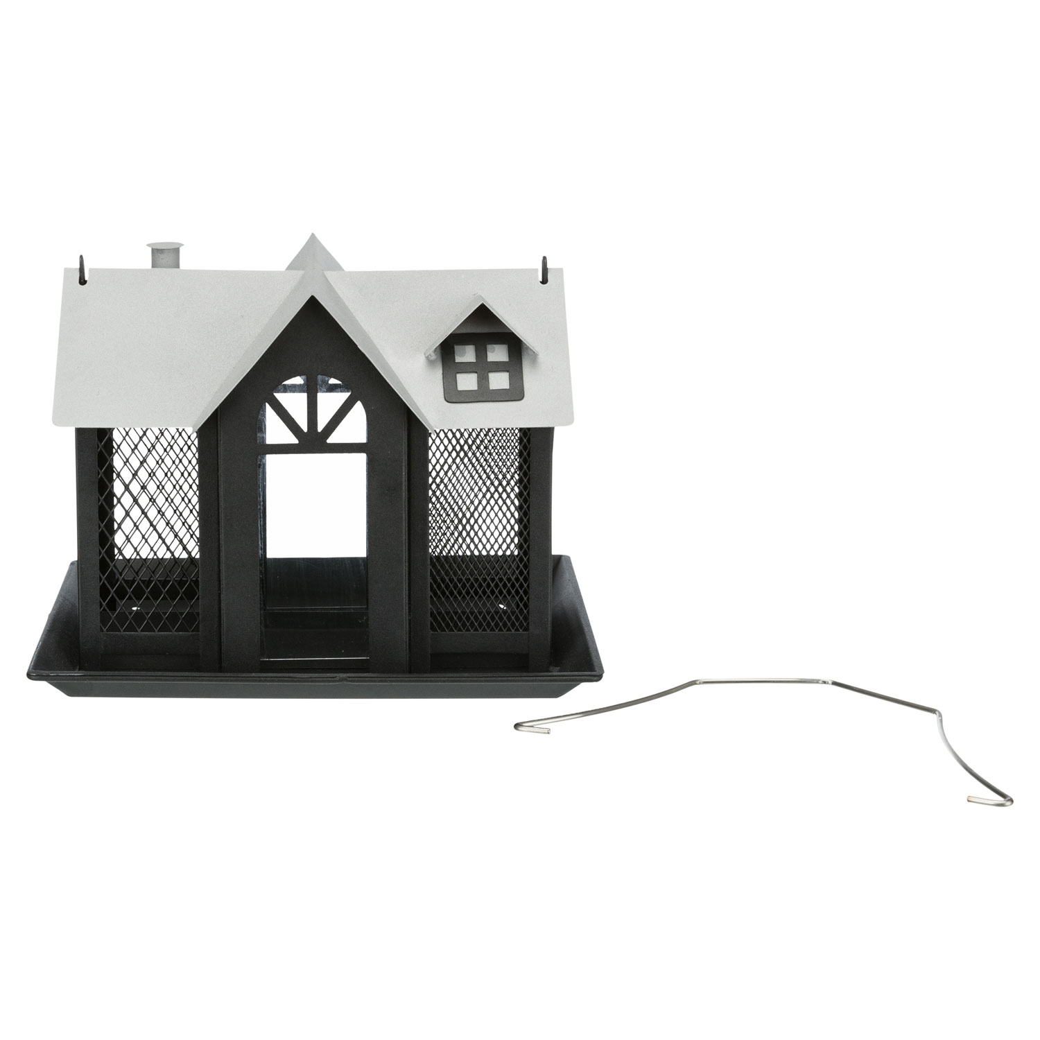 Comedero Pájaros, 2.000 ml/26 × 19 × 19 cm, negro