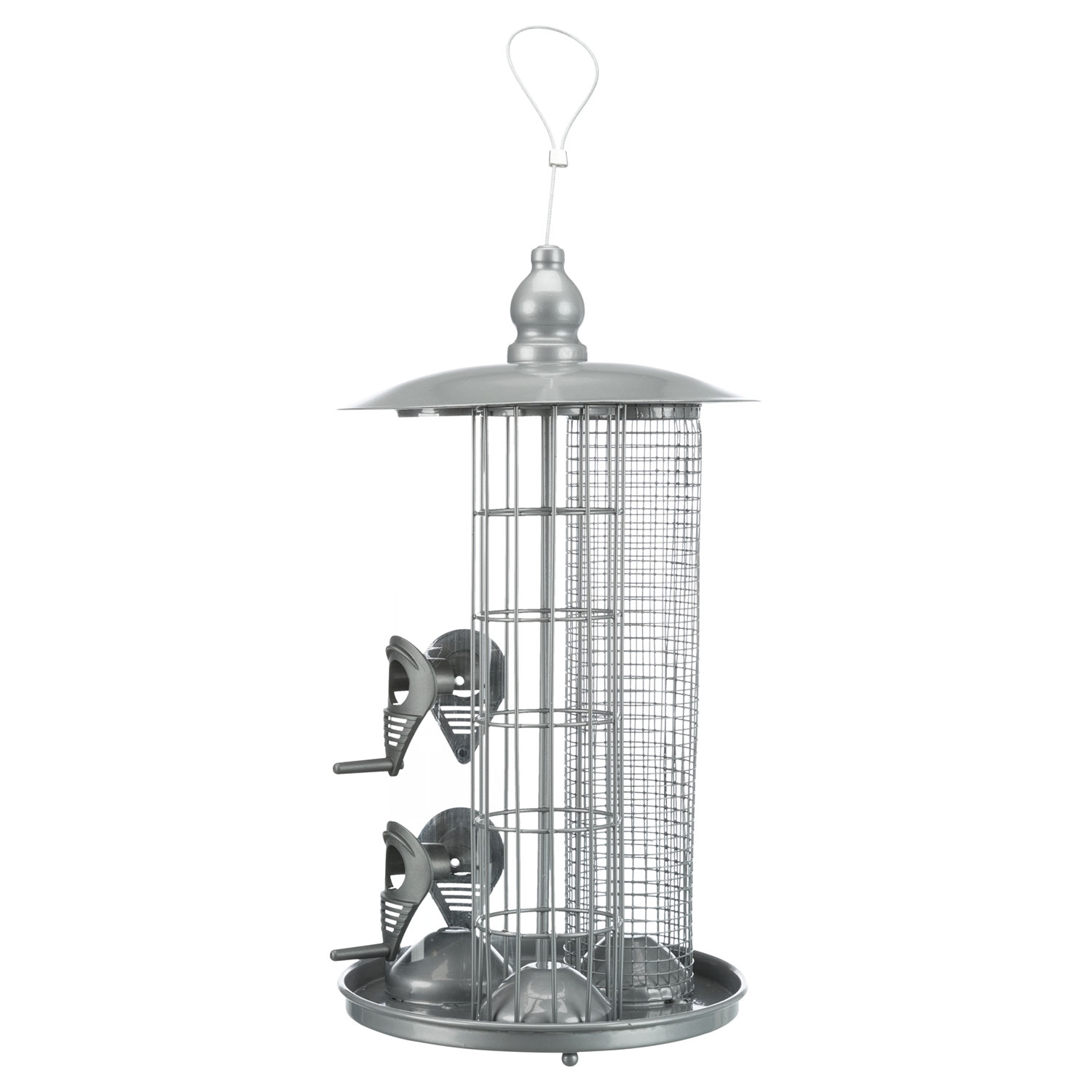 Comedero 3 en 1, ø 20 × 36,5 cm, plata