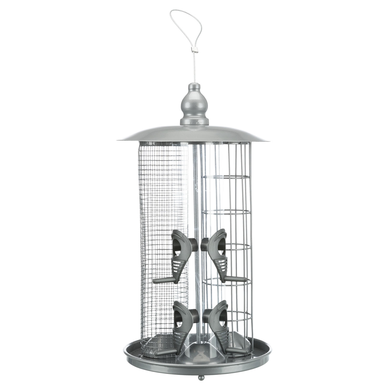 Comedero 3 en 1, ø 20 × 36,5 cm, plata