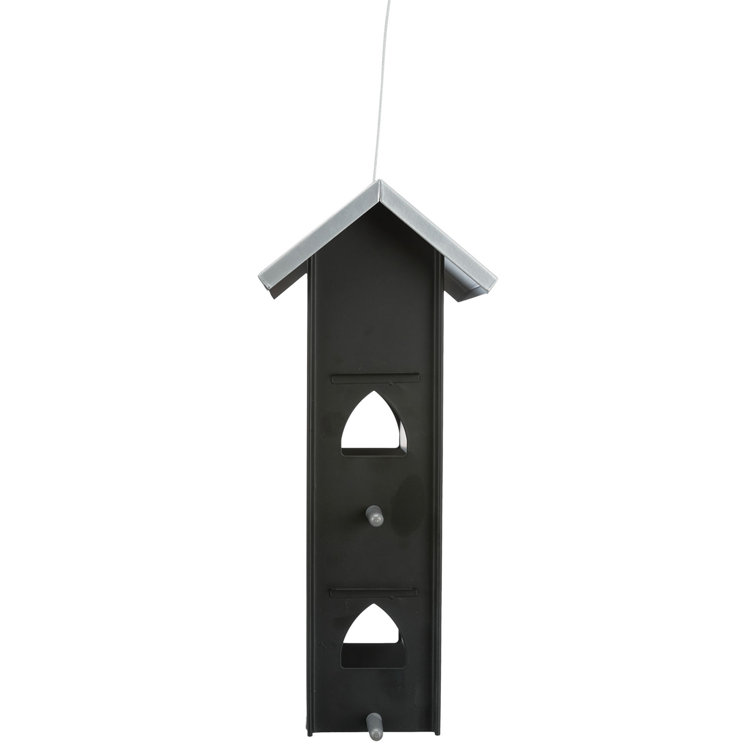 Comedero Pájaros, 750 ml/12 × 28 × 12 cm, negro