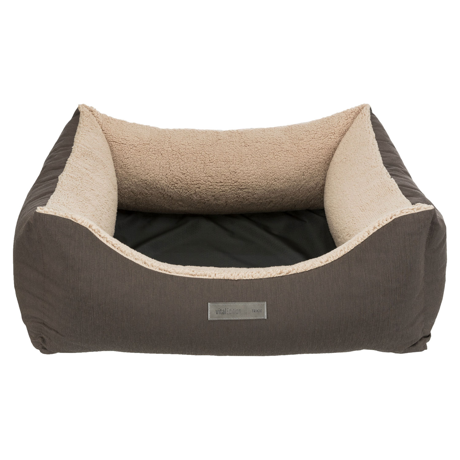 Cama Vital Bendson, 70 × 60 cm, marrón oscuro/beige