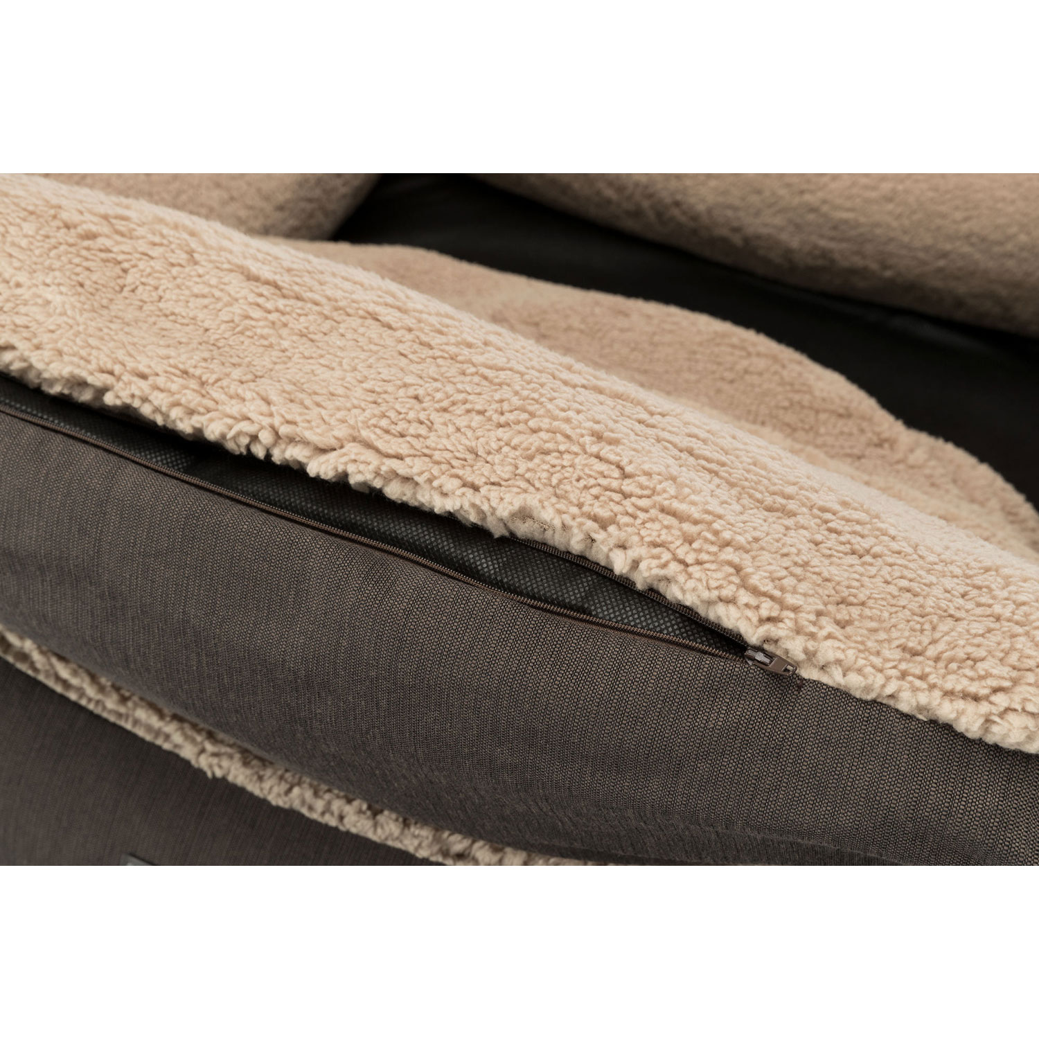 Cama Vital Bendson, 70 × 60 cm, marrón oscuro/beige