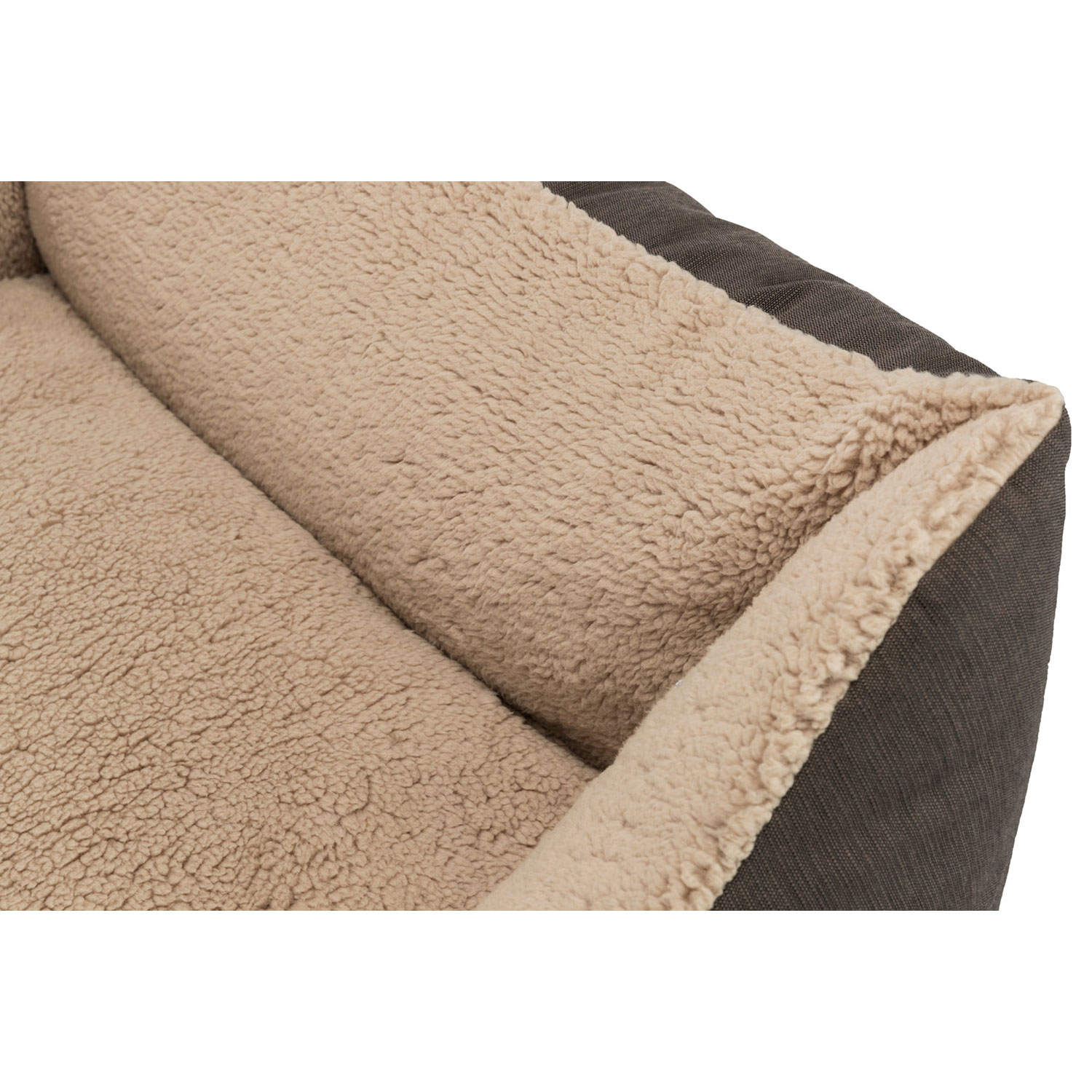 Cama Vital Bendson, 70 × 60 cm, marrón oscuro/beige