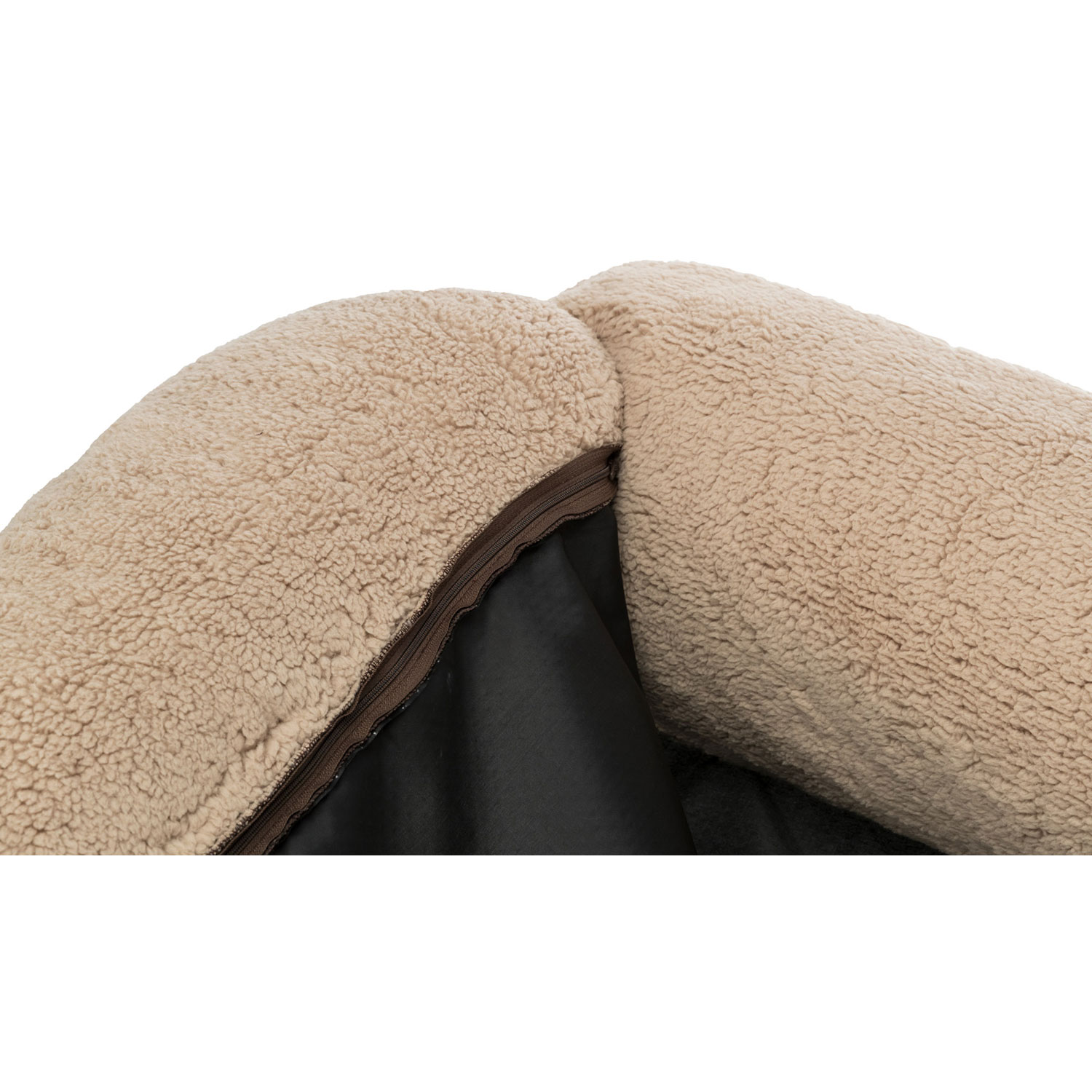 Cama Vital Bendson, 70 × 60 cm, marrón oscuro/beige