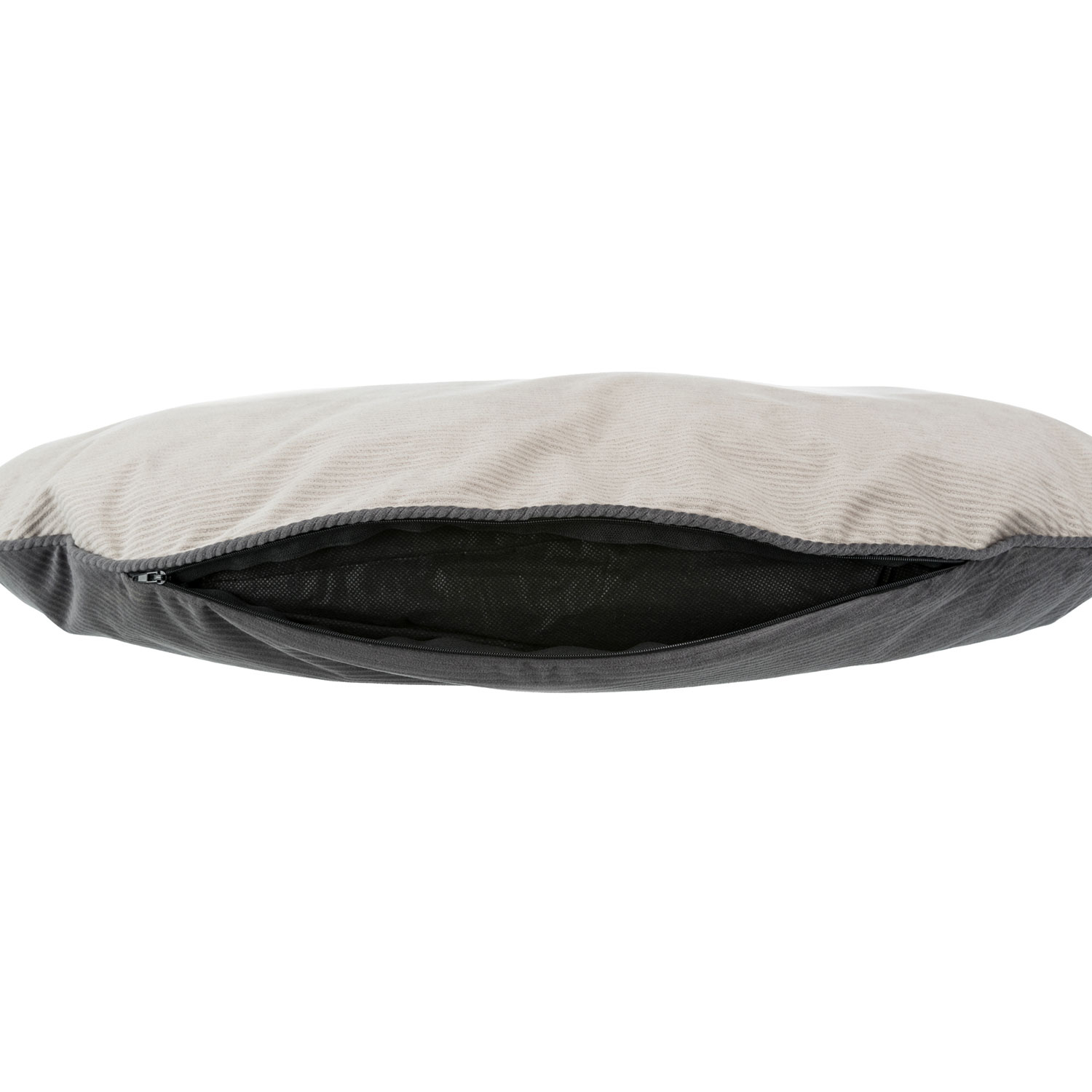 Cojín Lupo, 80 × 60 cm, beige/gris