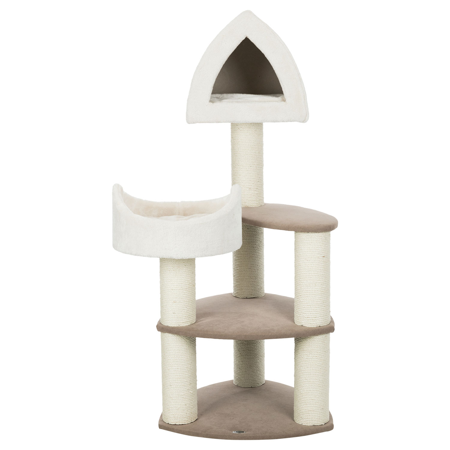 Poste Rascador Marcy Soft, 130 cm, crema/marrón
