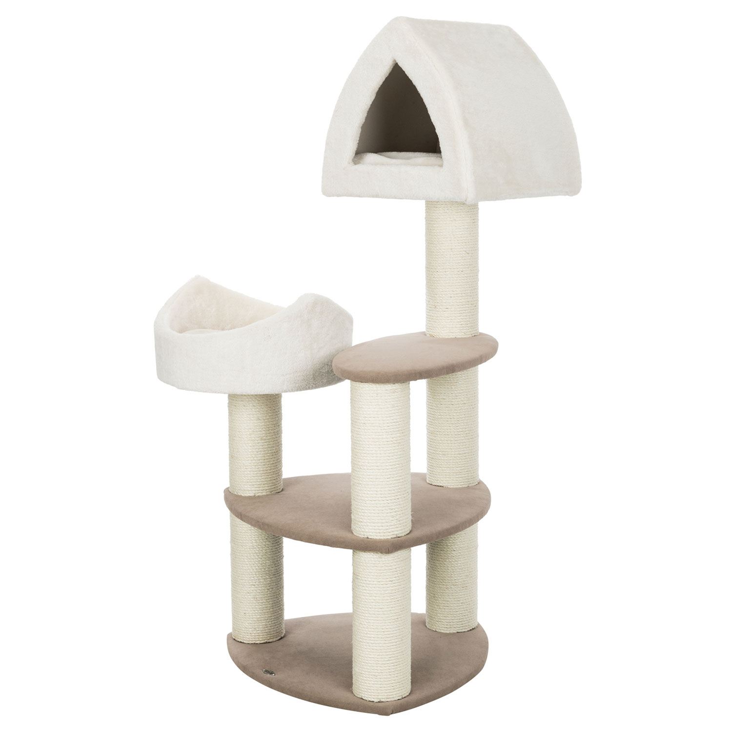Poste Rascador Marcy Soft, 130 cm, crema/marrón