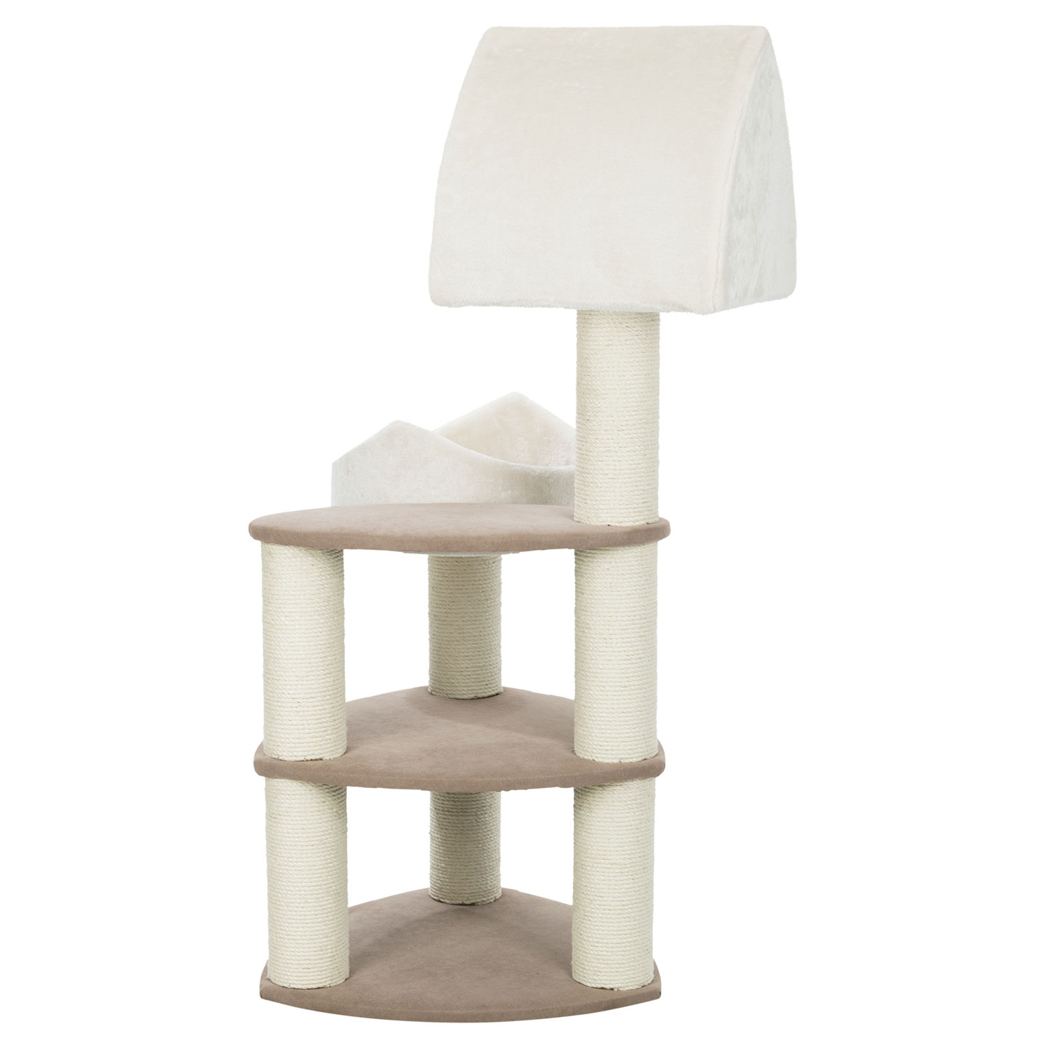 Poste Rascador Marcy Soft, 130 cm, crema/marrón