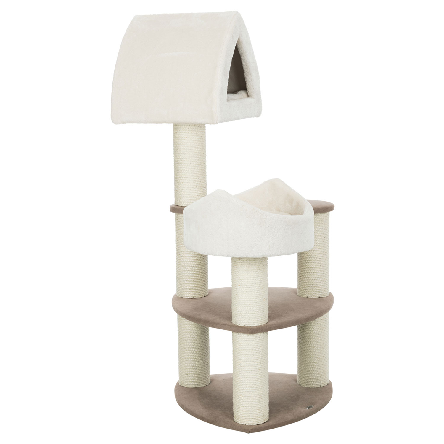 Poste Rascador Marcy Soft, 130 cm, crema/marrón