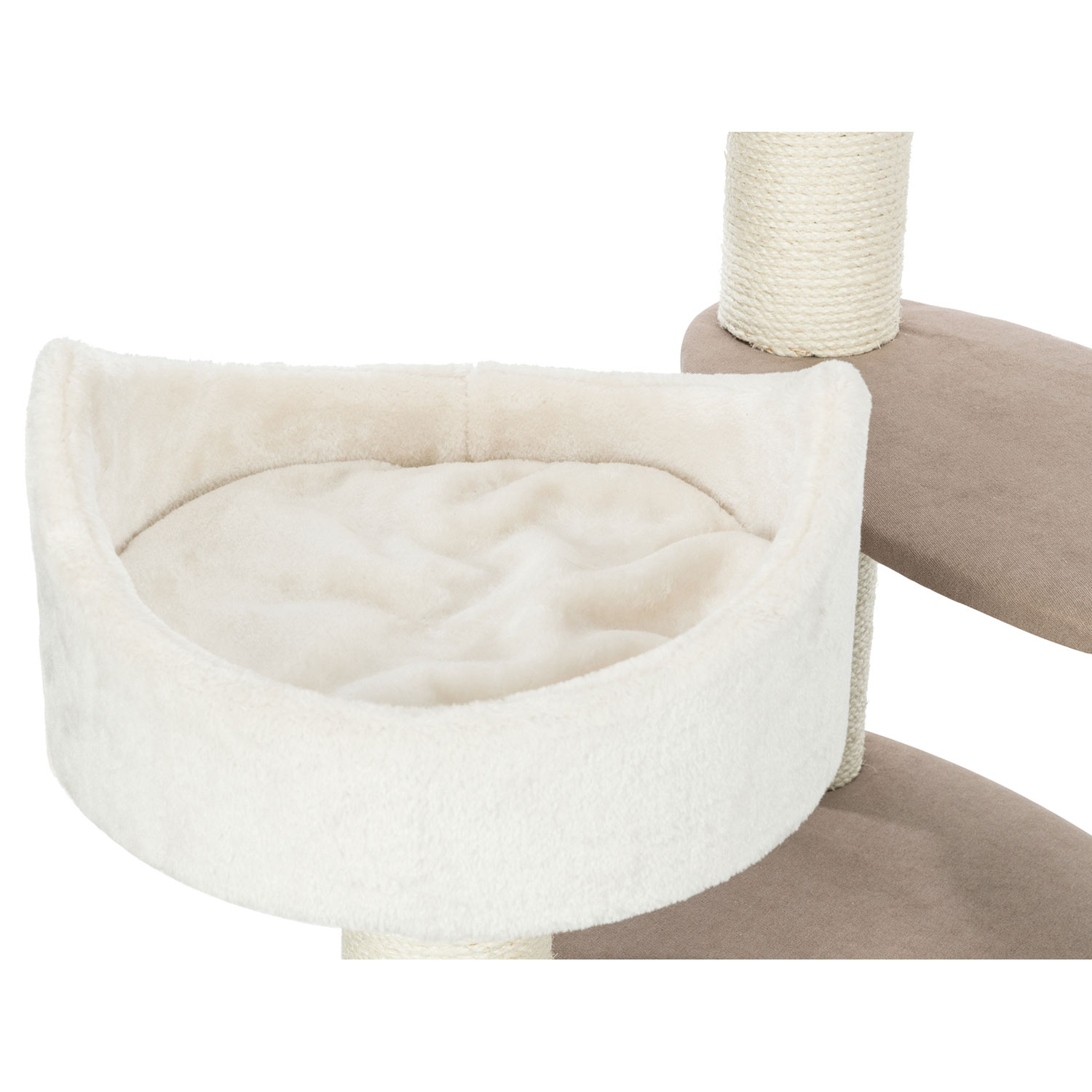 Poste Rascador Marcy Soft, 130 cm, crema/marrón