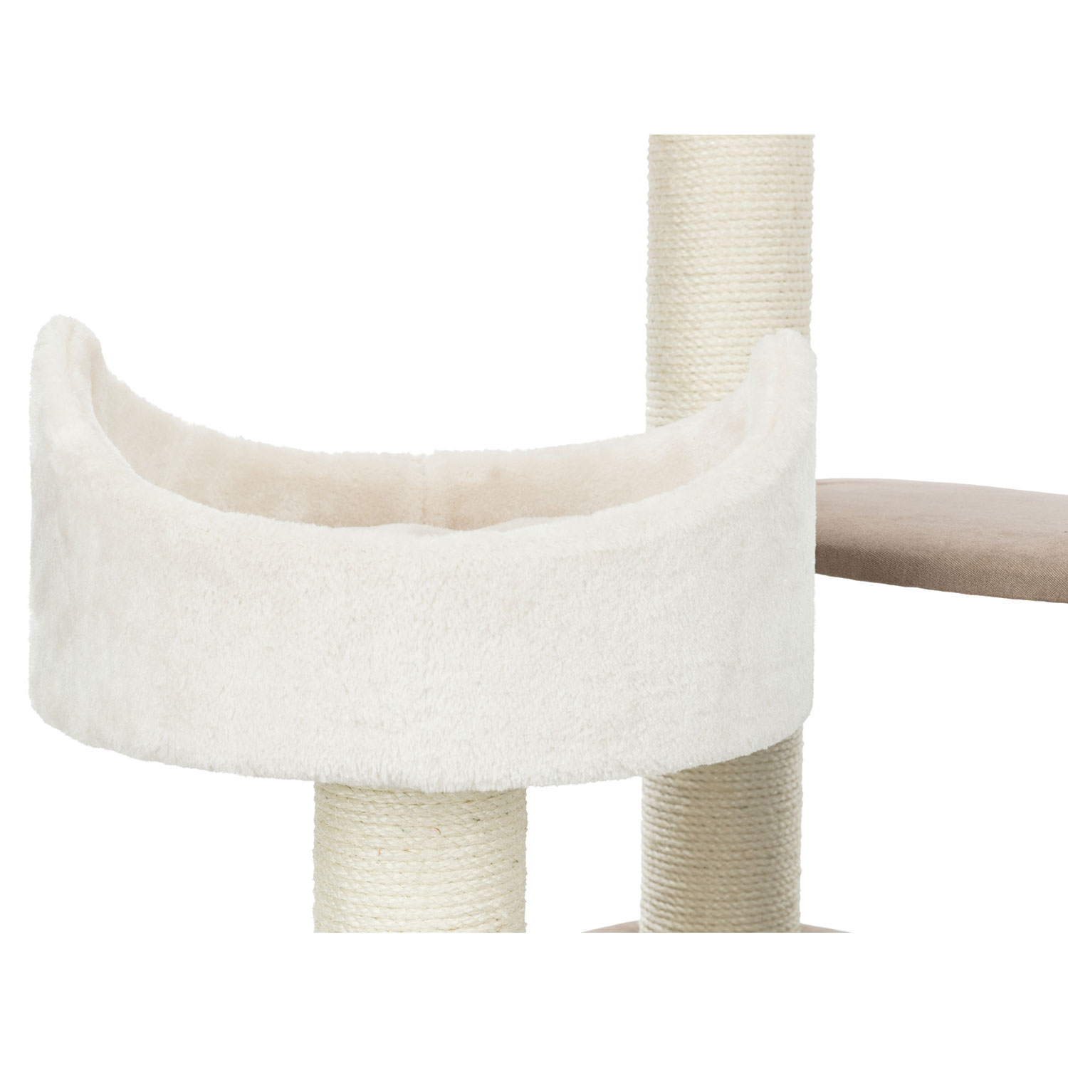 Poste Rascador Marcy Soft, 130 cm, crema/marrón