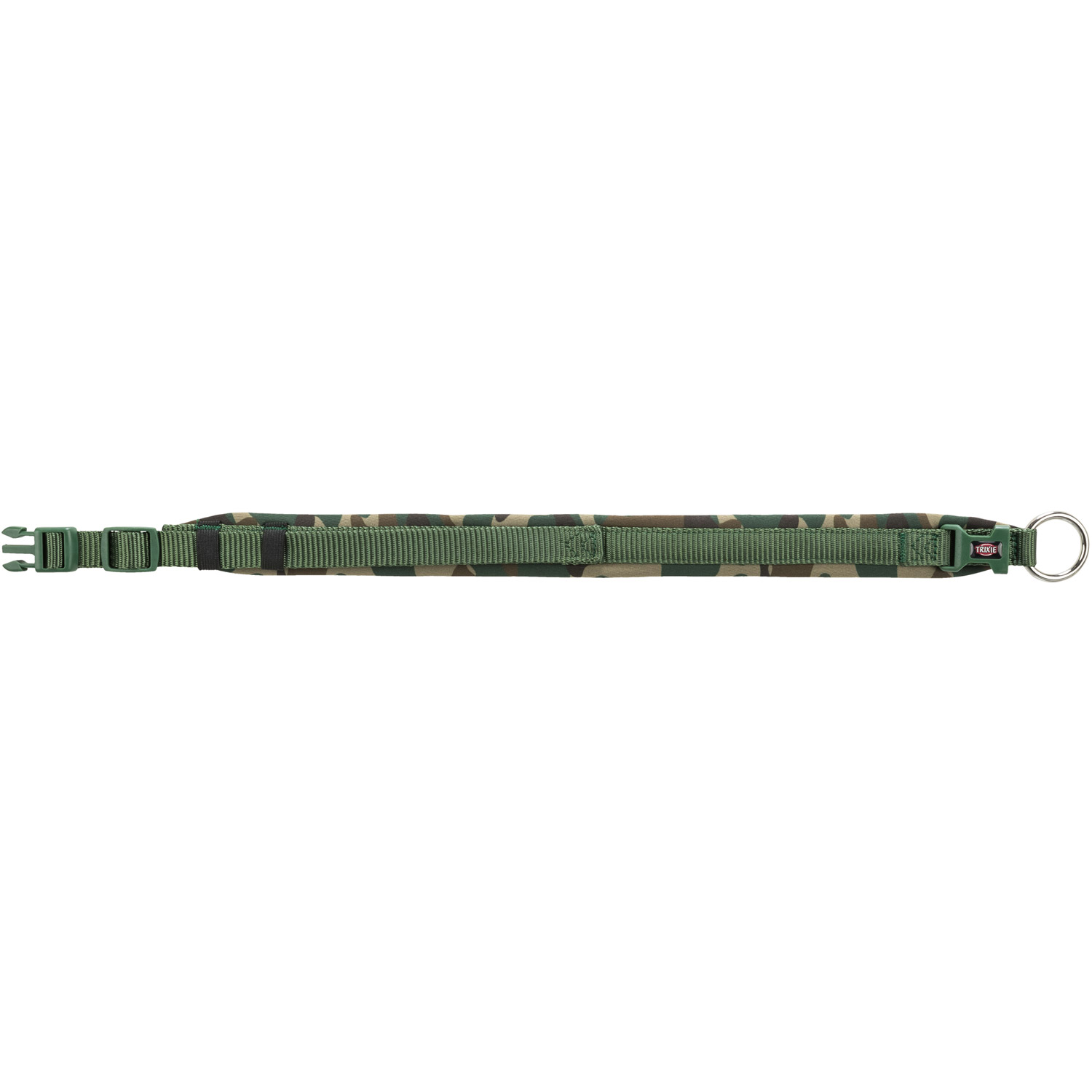 Premium Collar con Acolchado de Neopreno, extra ancho, XS–S, Camuflaje/Verde selva, 27–35 cm/10 mm