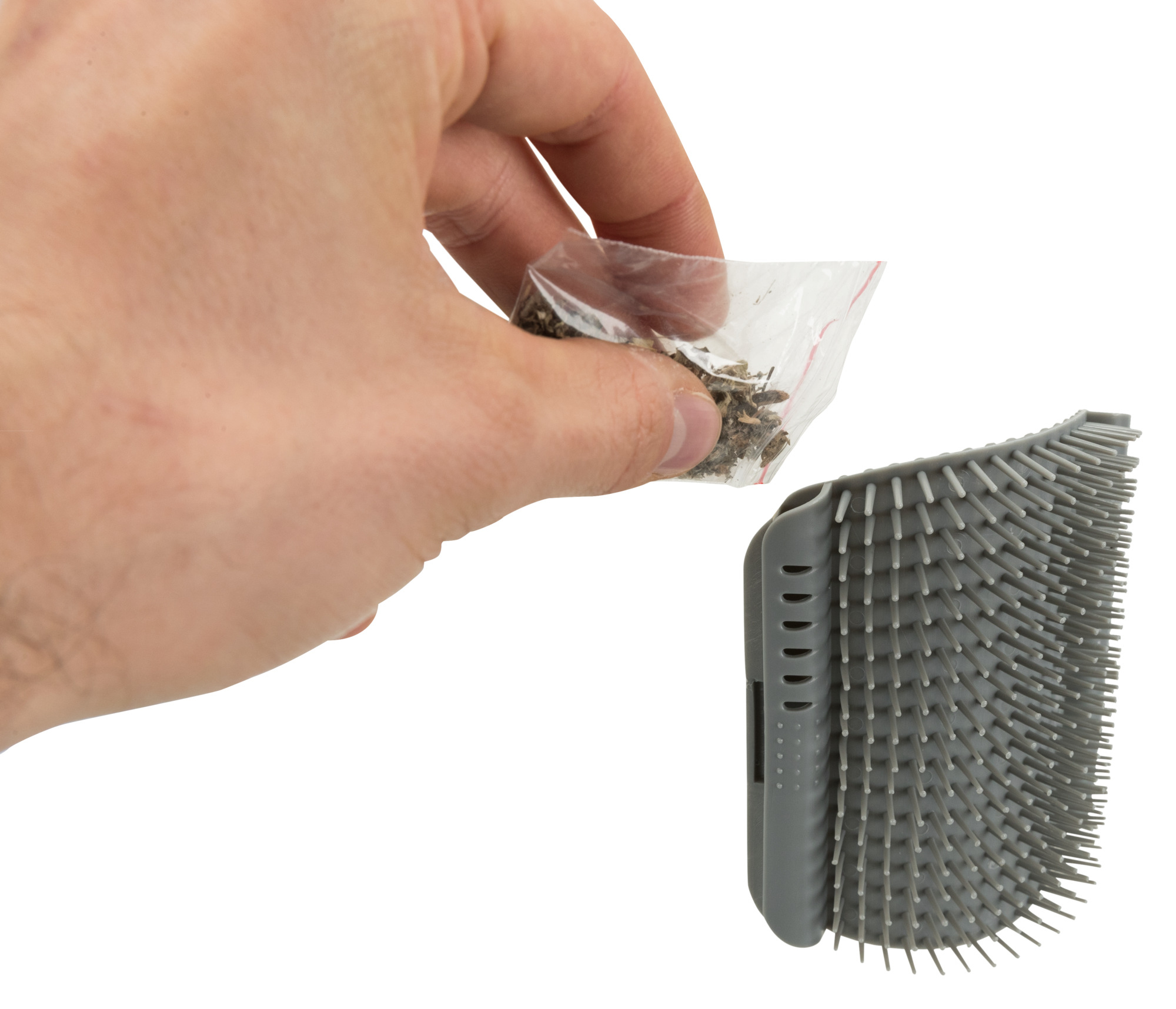 Cepillo de masaje para esquinas, gato, 8 x 13 cm, Gris