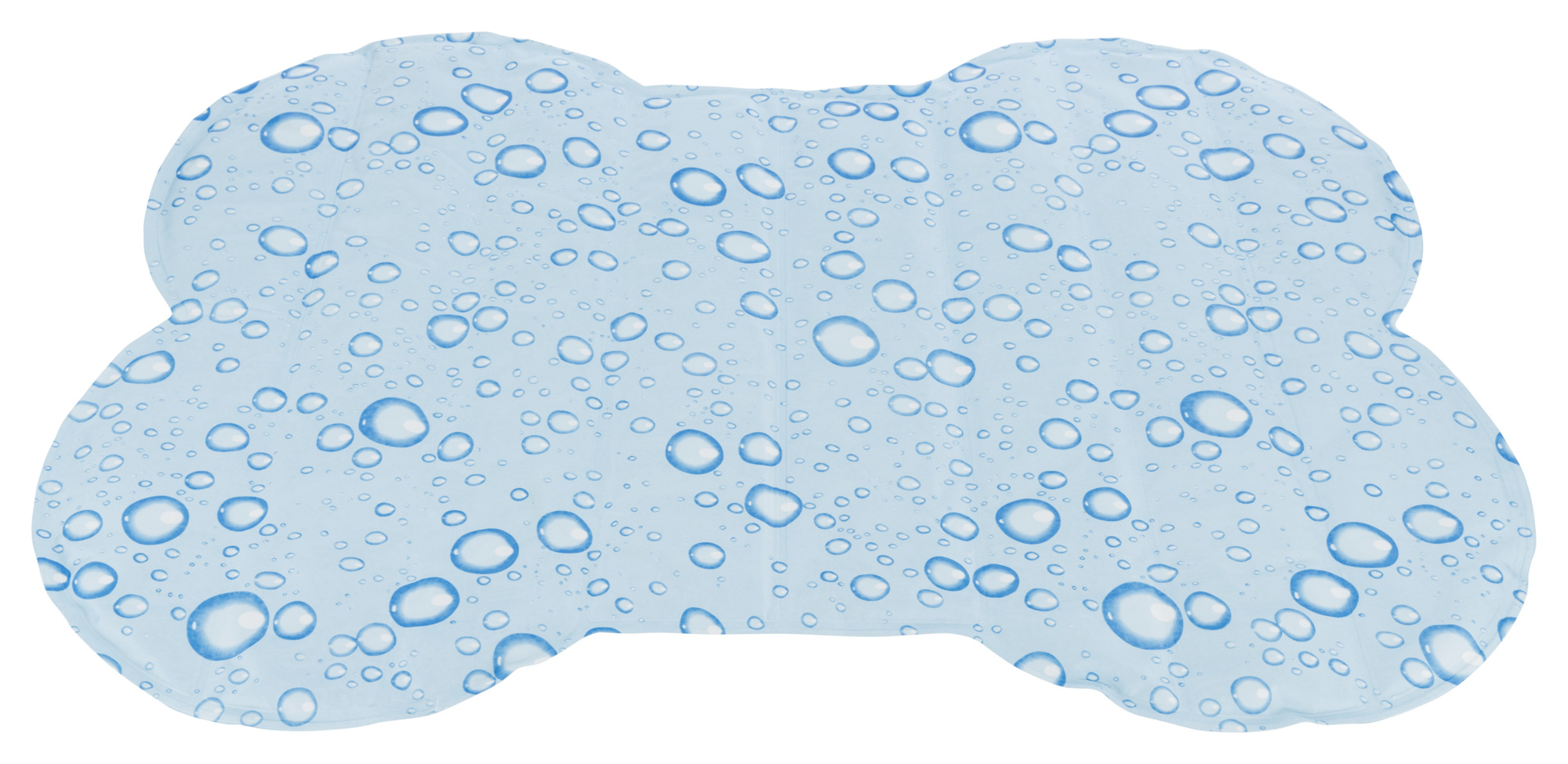 Alfombrilla refrescante forma de hueso, M: 60 × 45 cm, Azul Claro