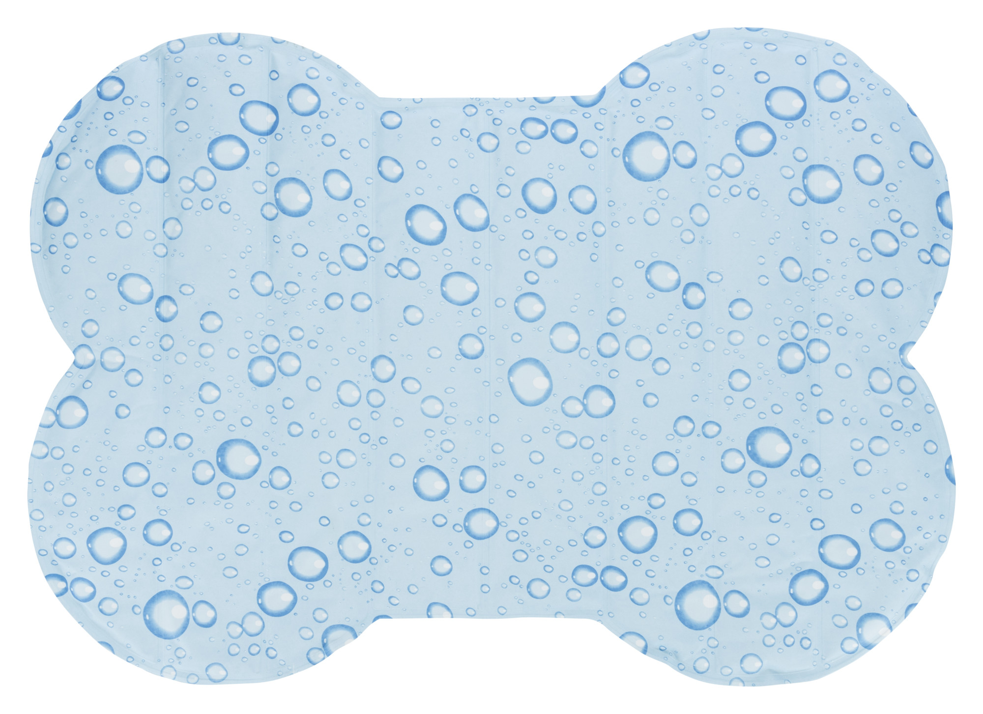 Alfombrilla refrescante forma de hueso, M: 60 × 45 cm, Azul Claro