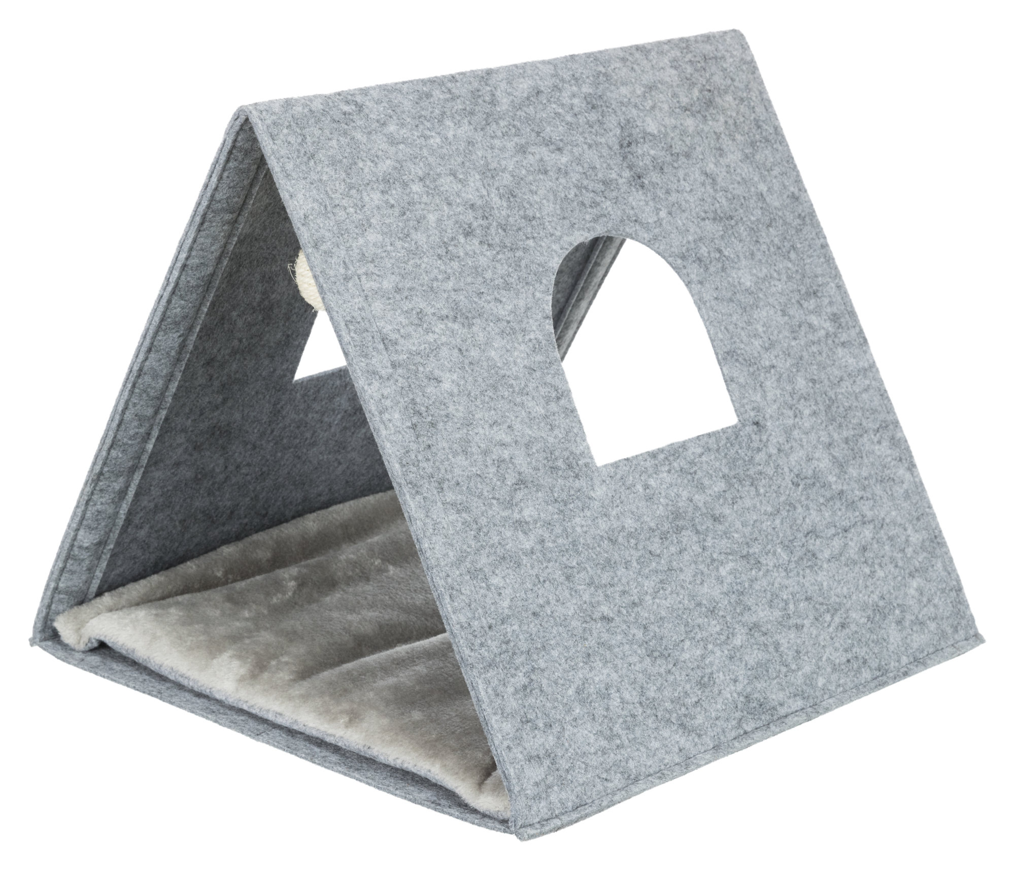 Cueva suave JUNIOR, fieltro, plegable, 38 × 34 × 38 cm, Gris Claro