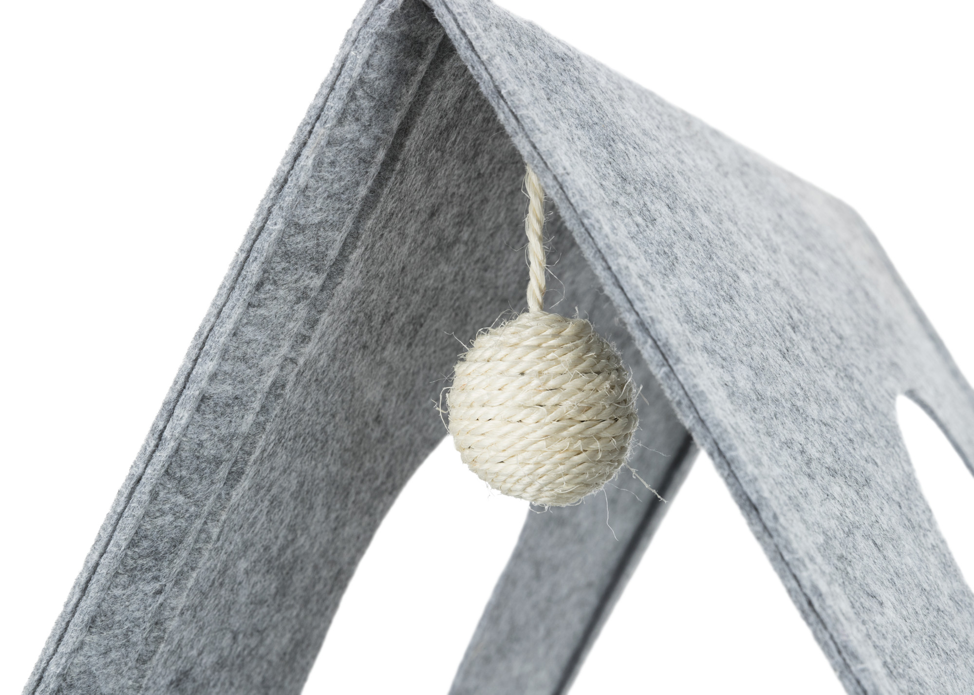 Cueva suave JUNIOR, fieltro, plegable, 38 × 34 × 38 cm, Gris Claro