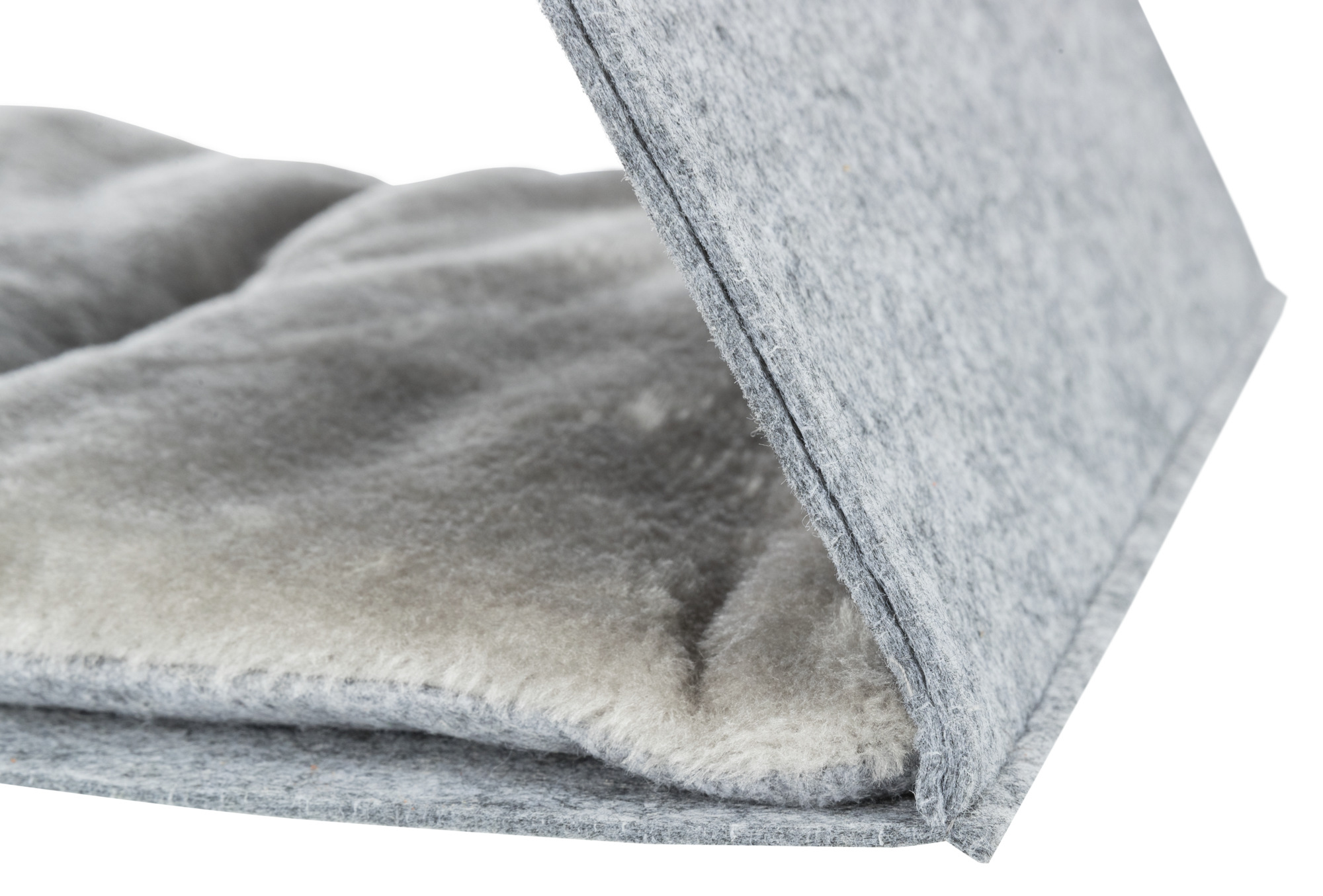 Cueva suave JUNIOR, fieltro, plegable, 38 × 34 × 38 cm, Gris Claro
