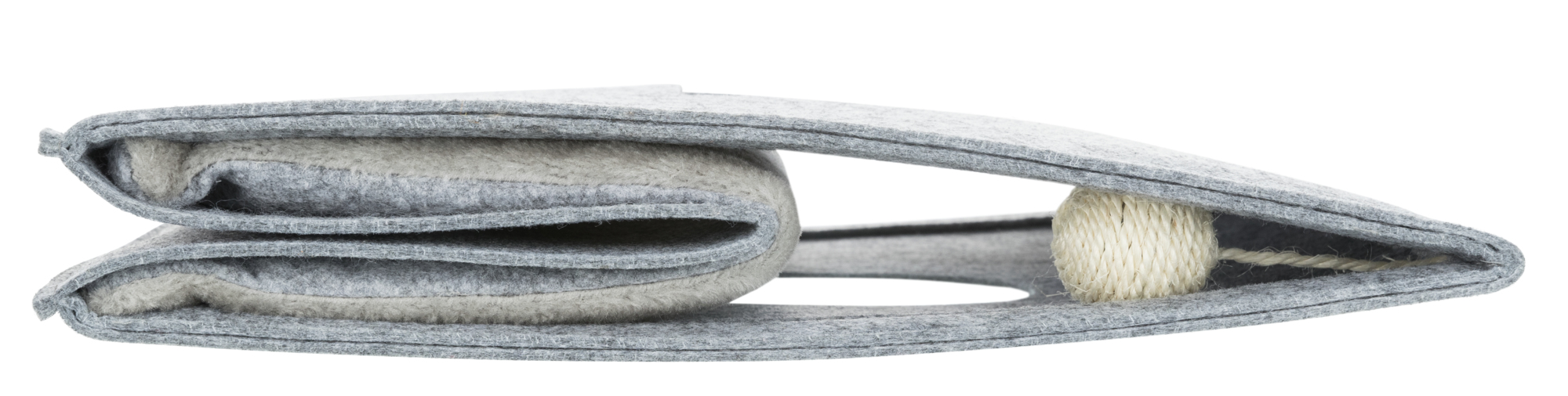 Cueva suave JUNIOR, fieltro, plegable, 38 × 34 × 38 cm, Gris Claro