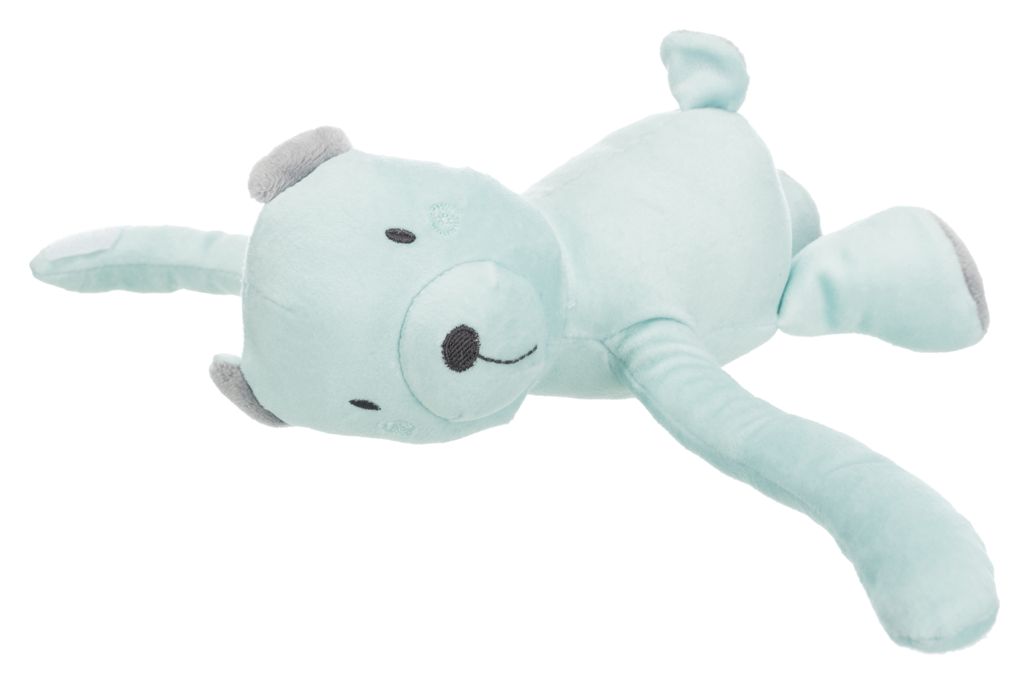 Set JUNIOR de manta/oso, felpa,  75 × 50 cm, Gris/Menta
