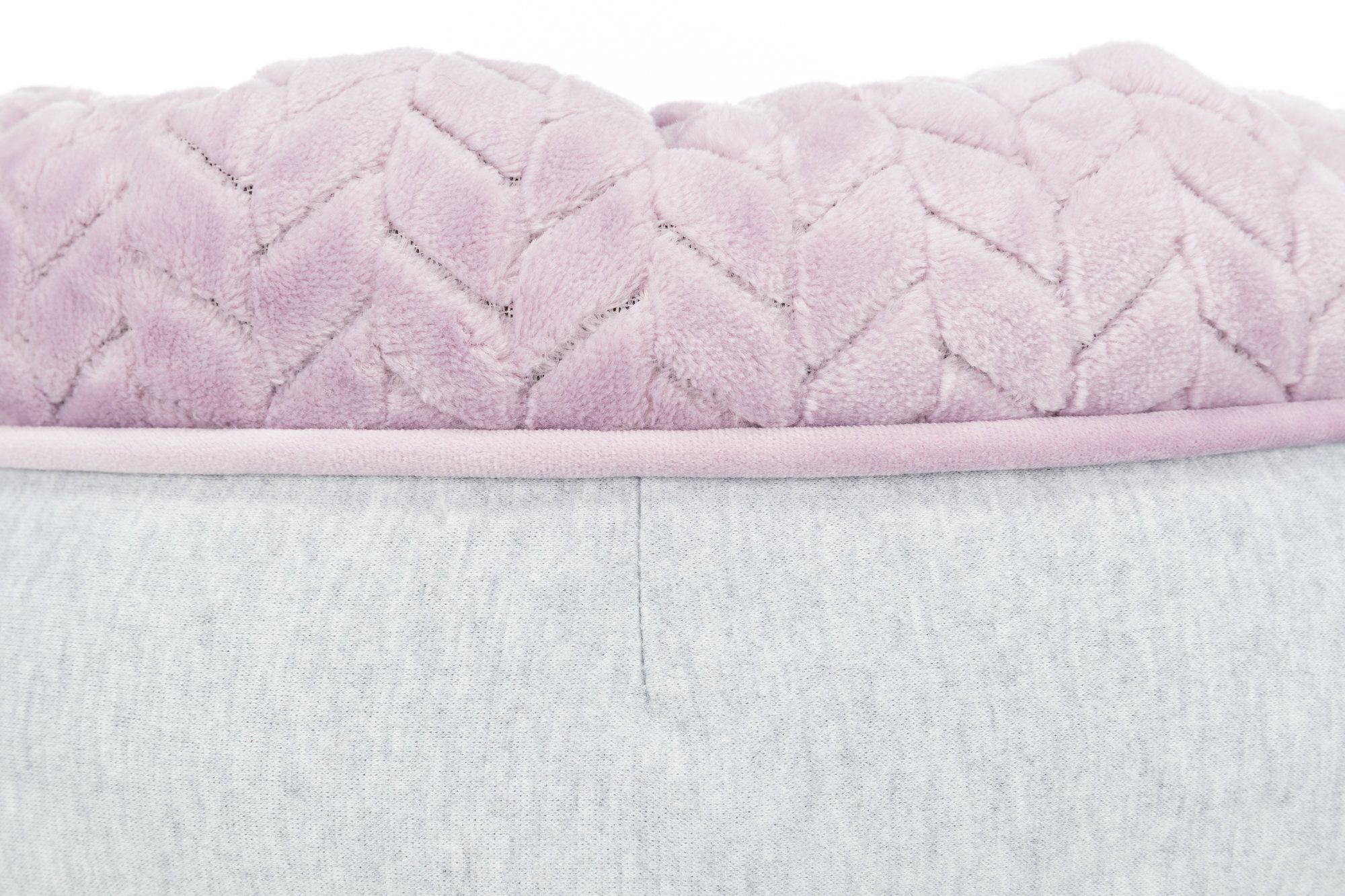 Cama JUNIOR, redonda, ø 40 cm, Gris Claro/Lila Claro