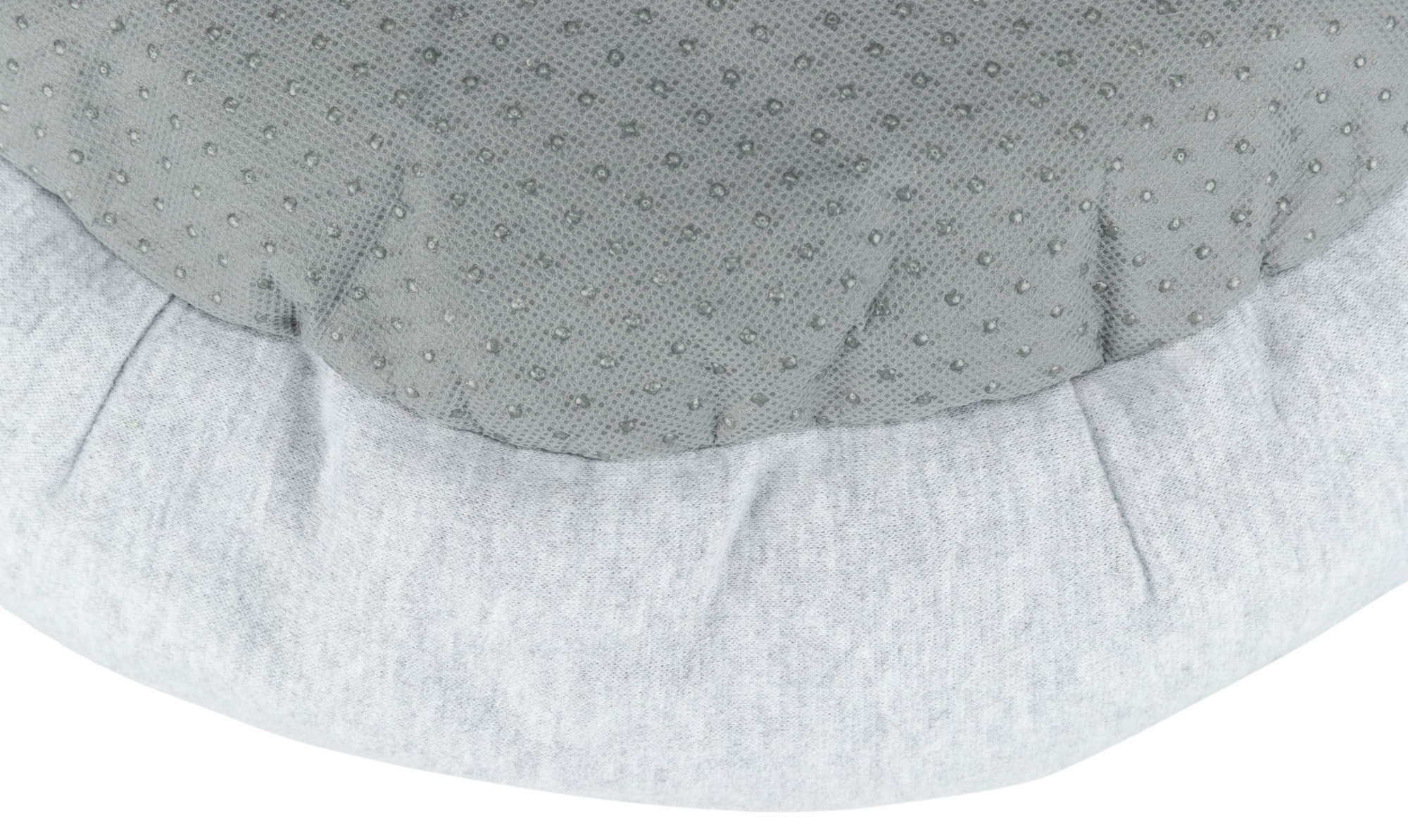 Cama JUNIOR, redonda, ø 40 cm, Gris Claro/Lila Claro