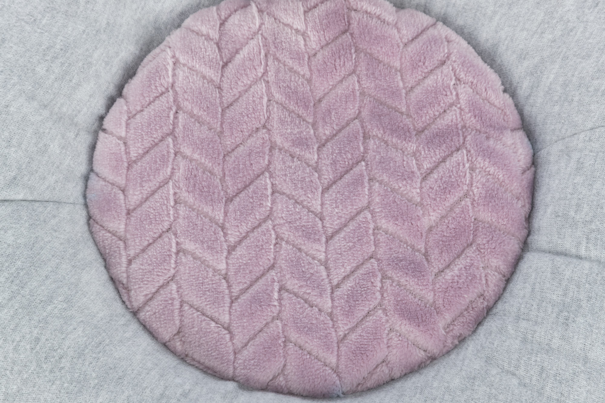 Colchoneta conejo JUNIOR, ø 40 cm, Gris Claro/Lila Claro