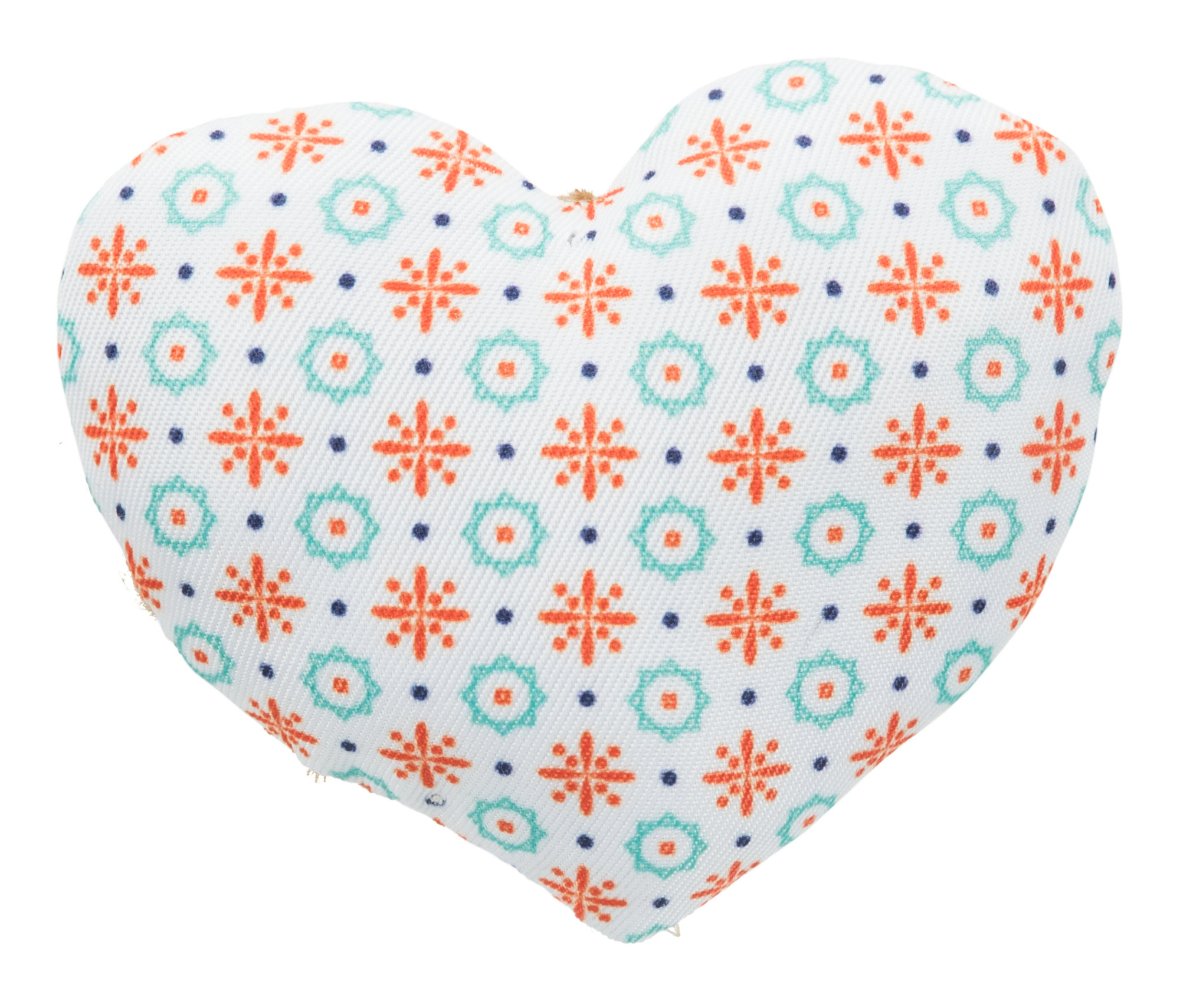 Corazón, yute/tela, 8 cm