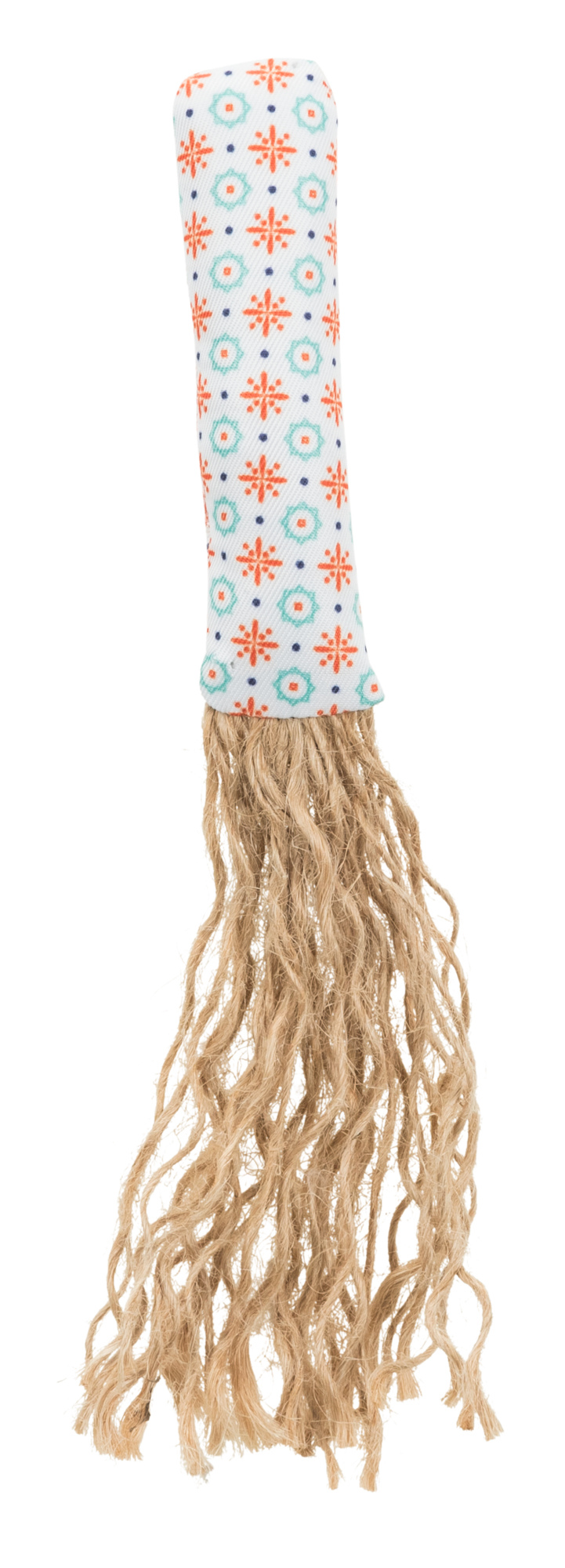 Rulo con borlas, tela/yute, 20 cm