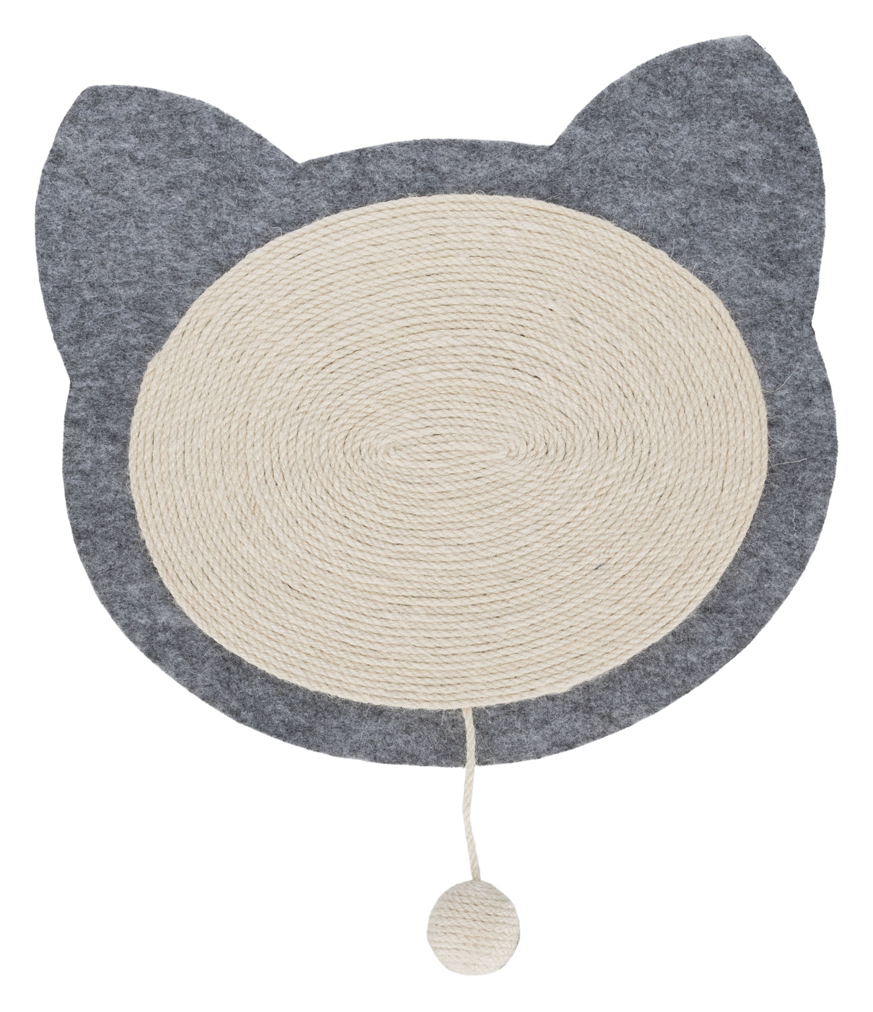 Alfombrilla rascadora gatos JUNIOR, fieltro, 40 × 35 cm, natural/Gris