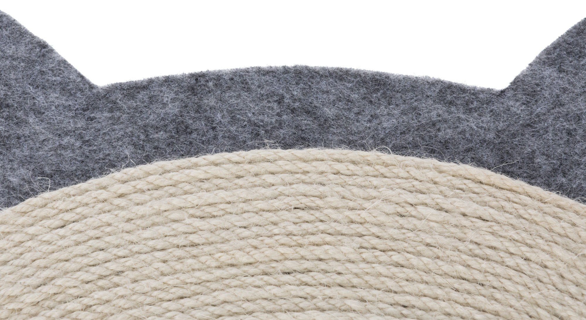 Alfombrilla rascadora gatos JUNIOR, fieltro, 40 × 35 cm, natural/Gris