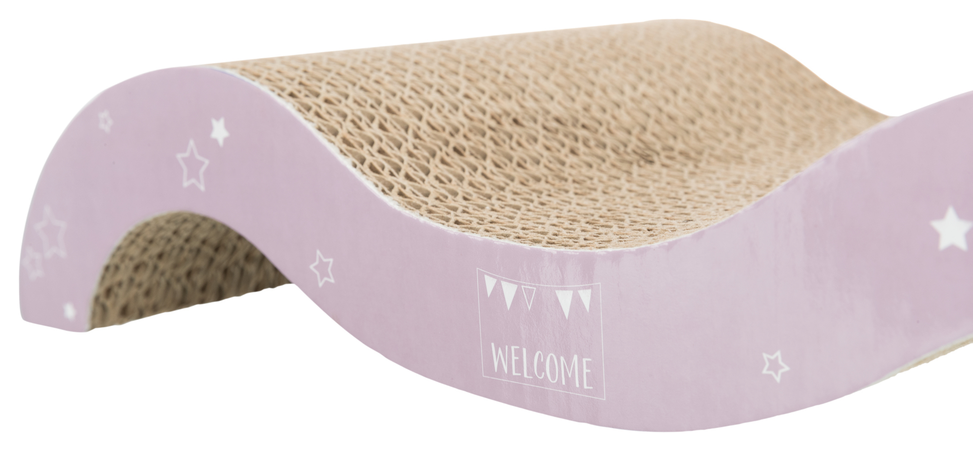 Onda rascadora JUNIOR, 38 × 7 × 18 cm, Lila Claro/Menta