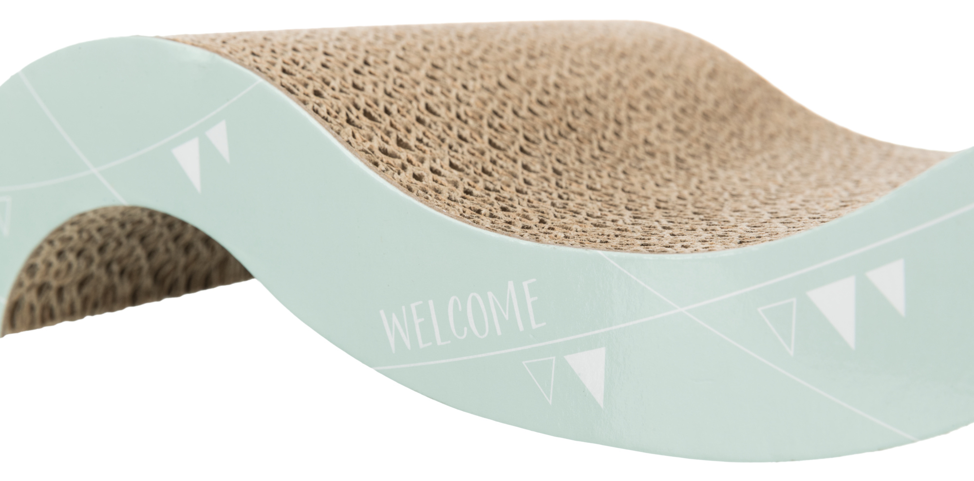 Onda rascadora JUNIOR, 38 × 7 × 18 cm, Lila Claro/Menta
