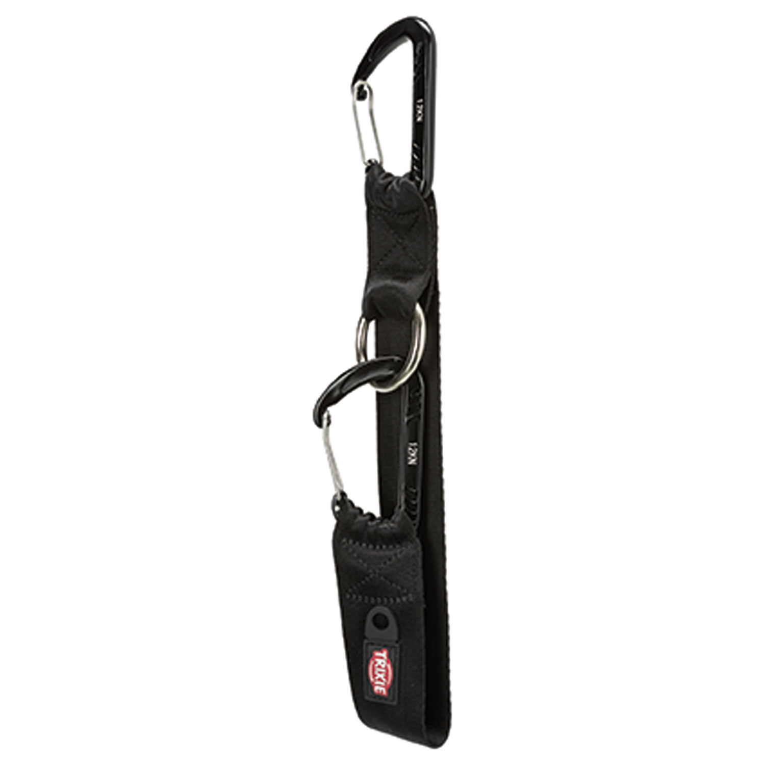 Banda Cinturón Universal, mosquetón de montaje, 30 cm/38 mm, Negro