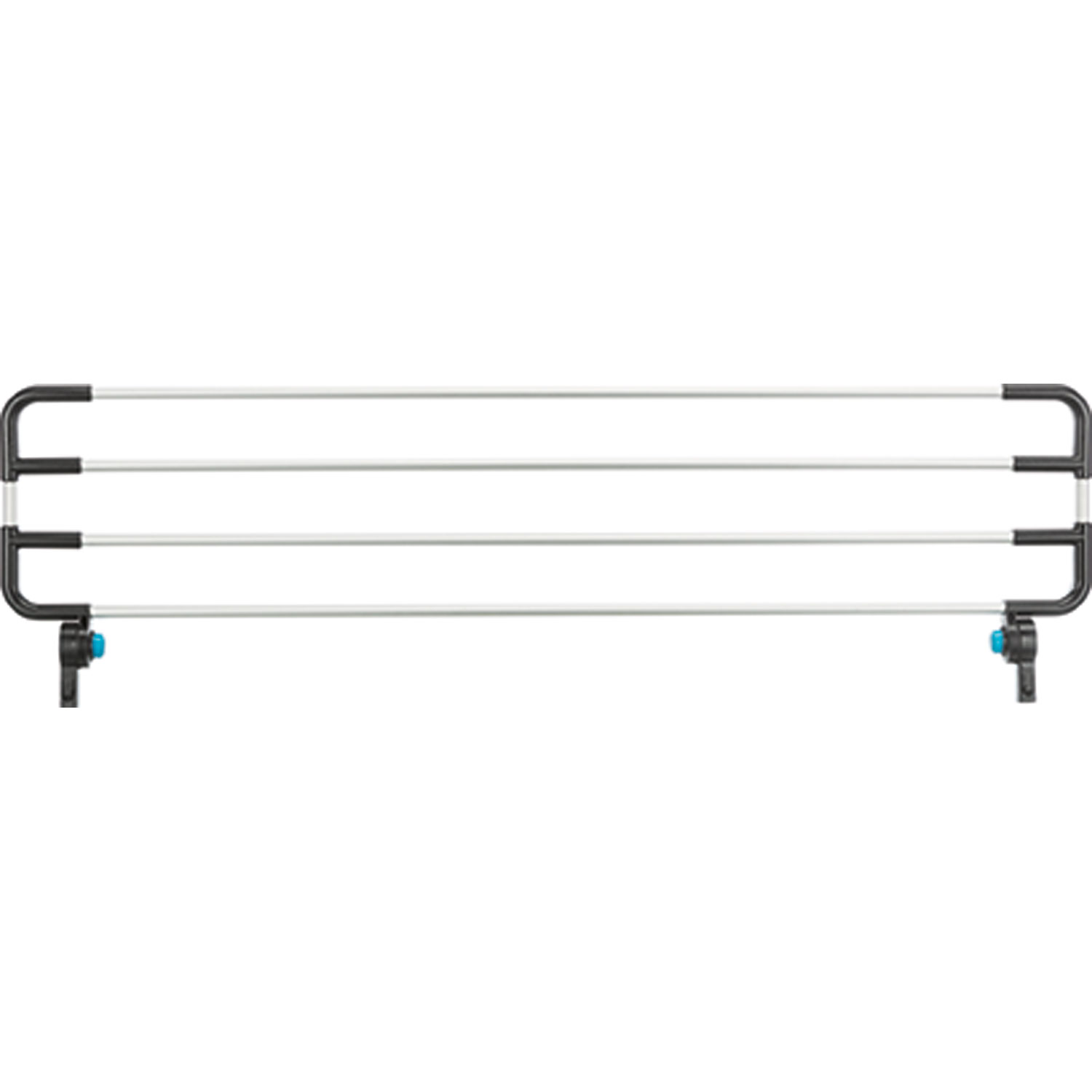 Rejilla superior para la rejilla universal trasera del coche #13201, 92 × 27 × 4 cm, Plata/Negro