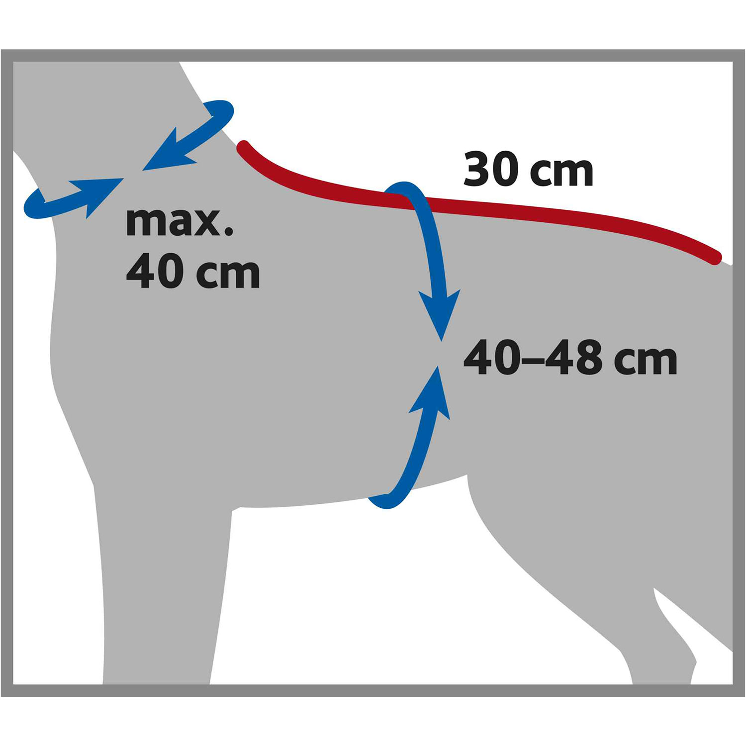 Bata de baño para perros, tela de rizo, XS: 30 cm, Gris