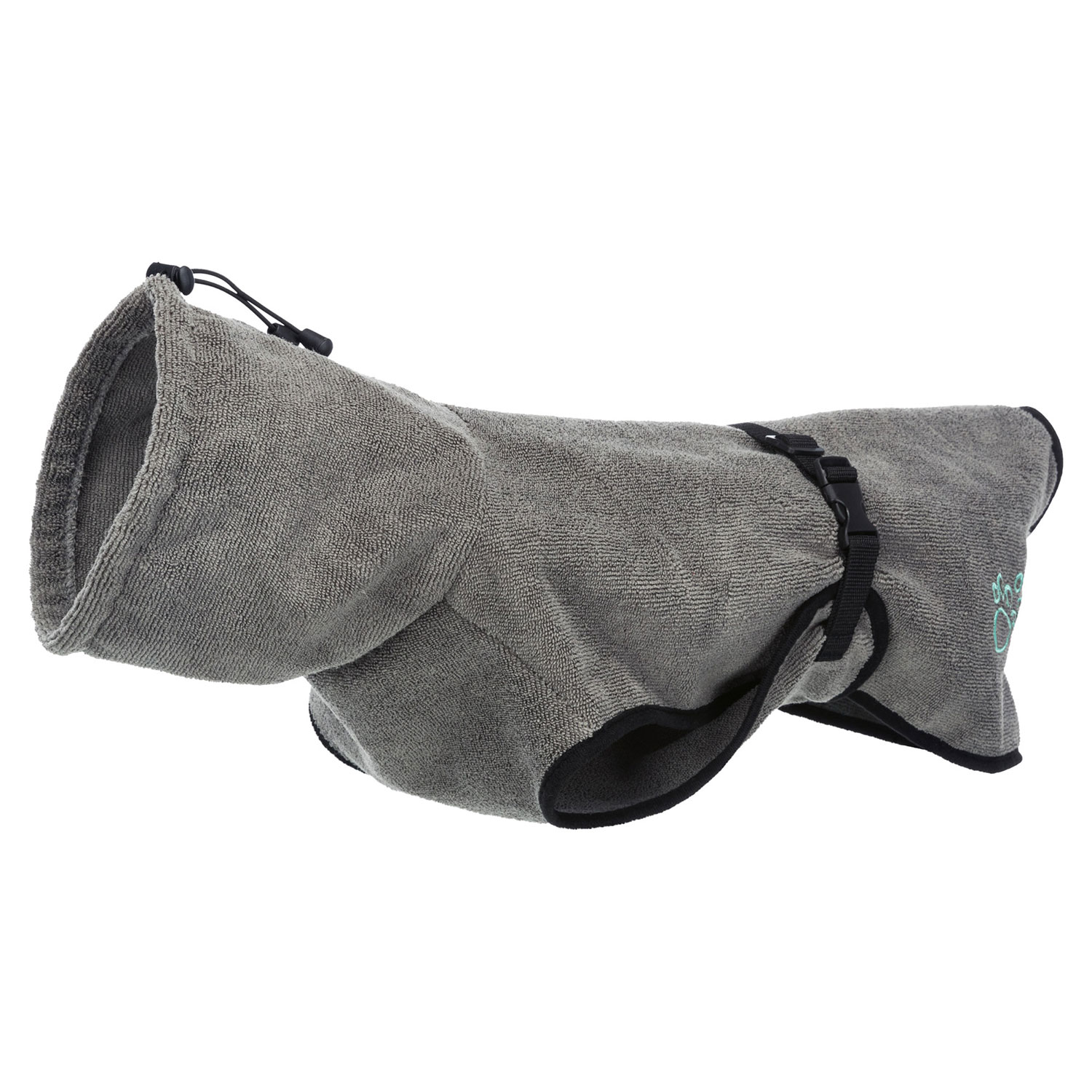 Bata de baño para perros, tela de rizo, XS: 30 cm, Gris