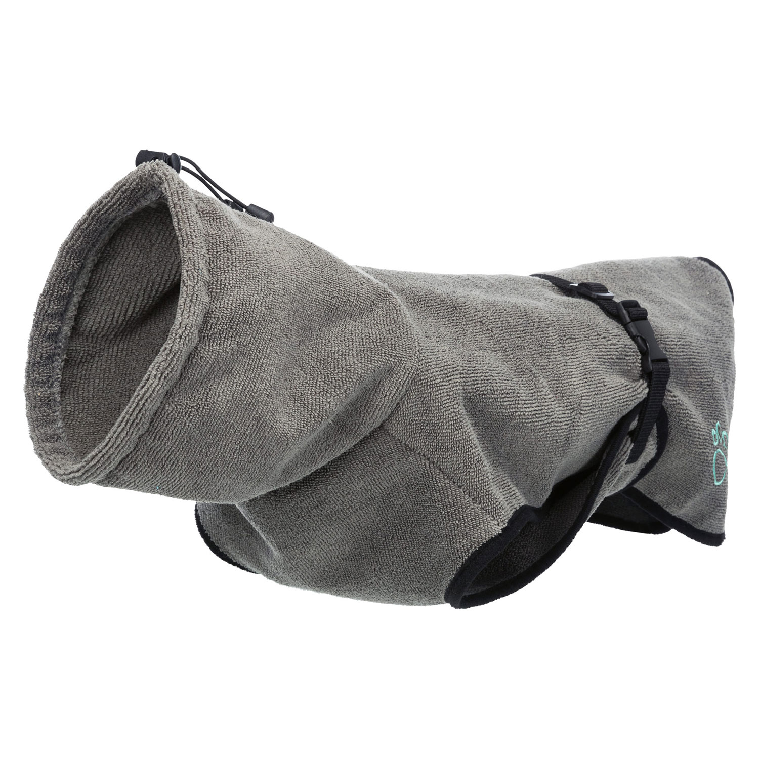 Bata de baño para perros, tela de rizo, XS: 30 cm, Gris