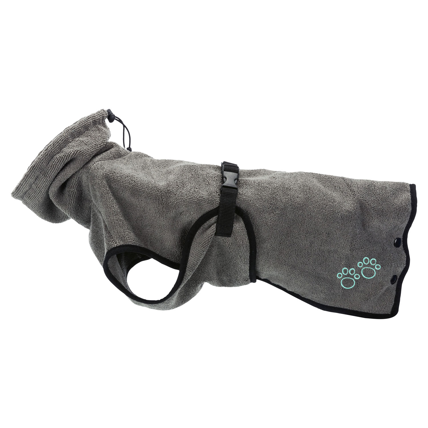 Bata de baño para perros, tela de rizo, XS: 30 cm, Gris