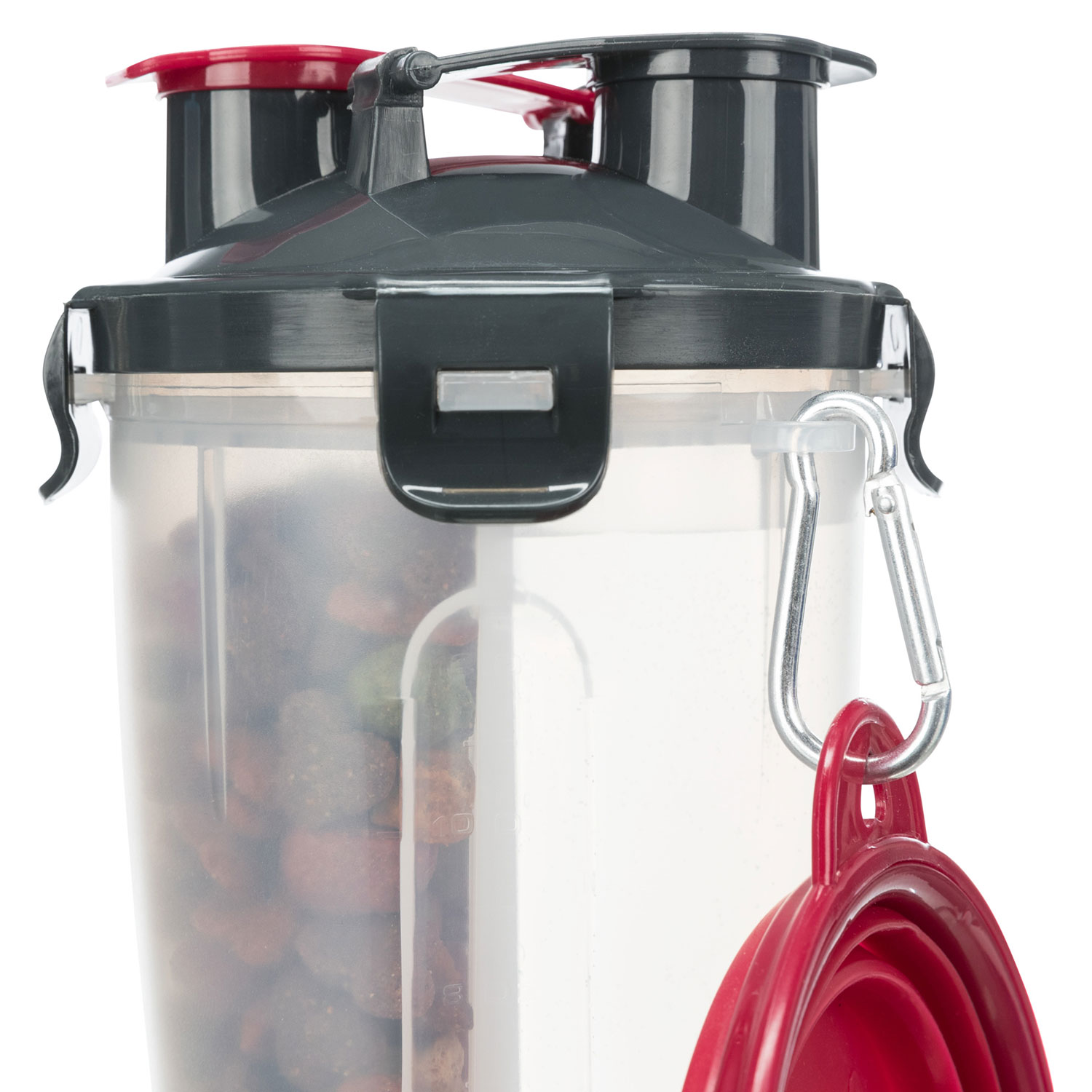 Recipiente comida y agua, Plástico, 2 × 0.35 l/ø11 × 23 cm