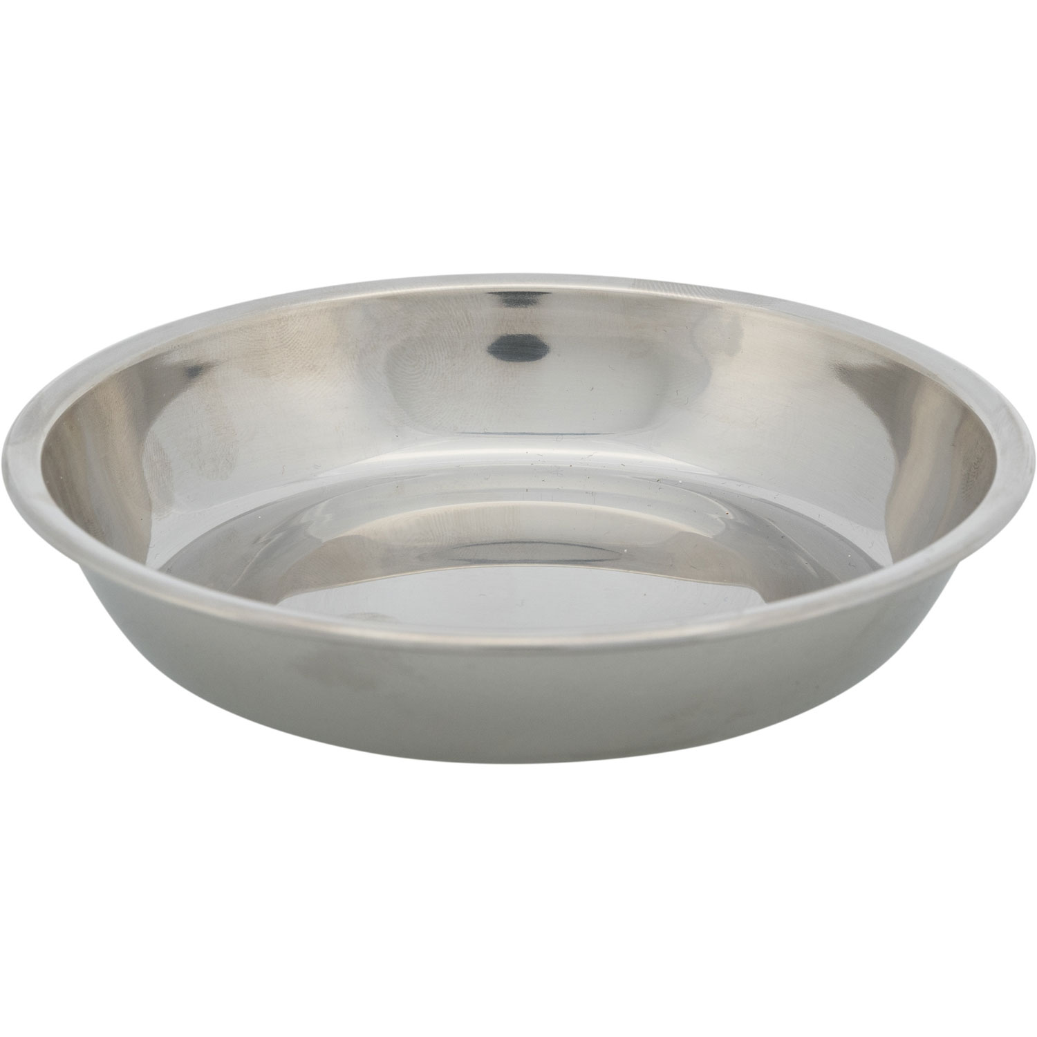 Comedero, Melamina/Acero Inoxidable, 0.2 l/ø 14 cm, Blanco