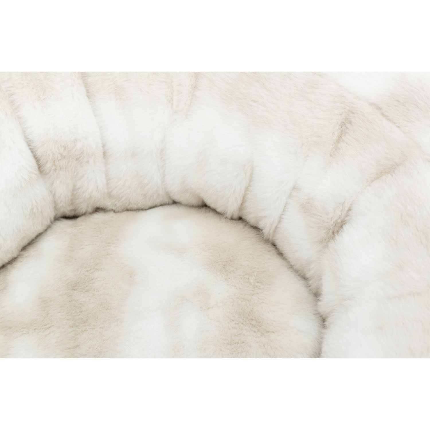 Cama Nelli, redonda, ø 50 cm, Blanco-Taupe