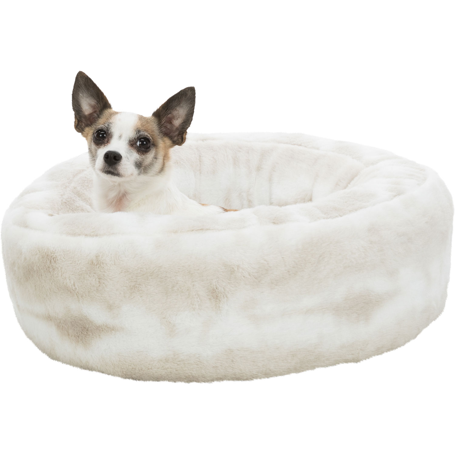 Cama Nelli, redonda, ø 50 cm, Blanco-Taupe