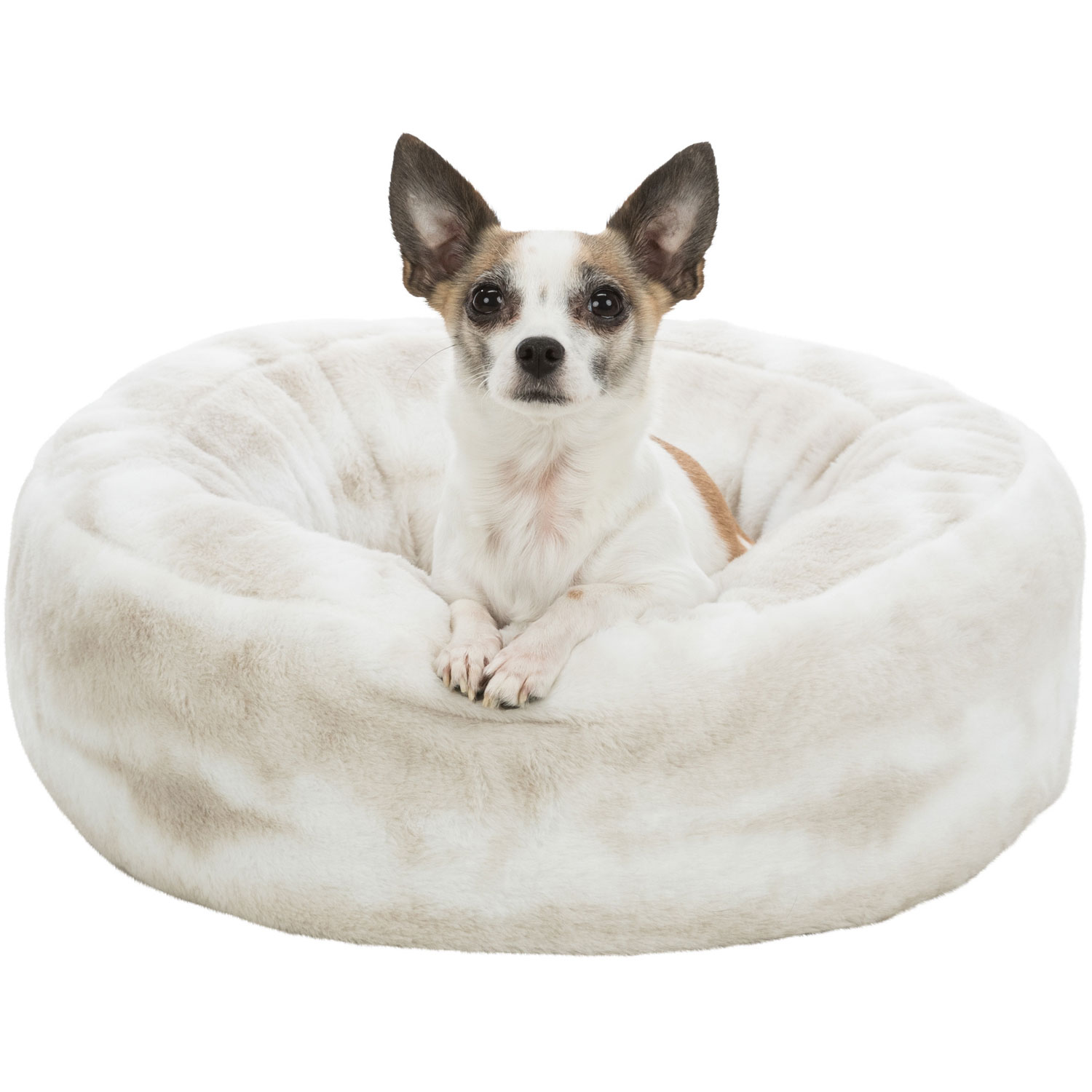 Cama Nelli, redonda, ø 50 cm, Blanco-Taupe