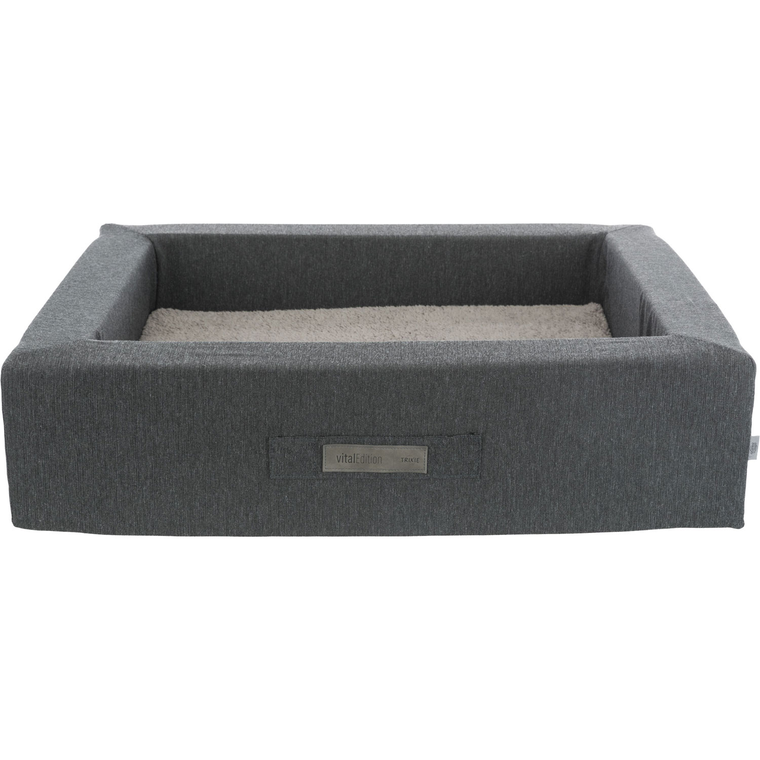 Cama Vital Bendson, cuadrado, 80 × 65 cm, Gris Oscuro/Gris Claro
