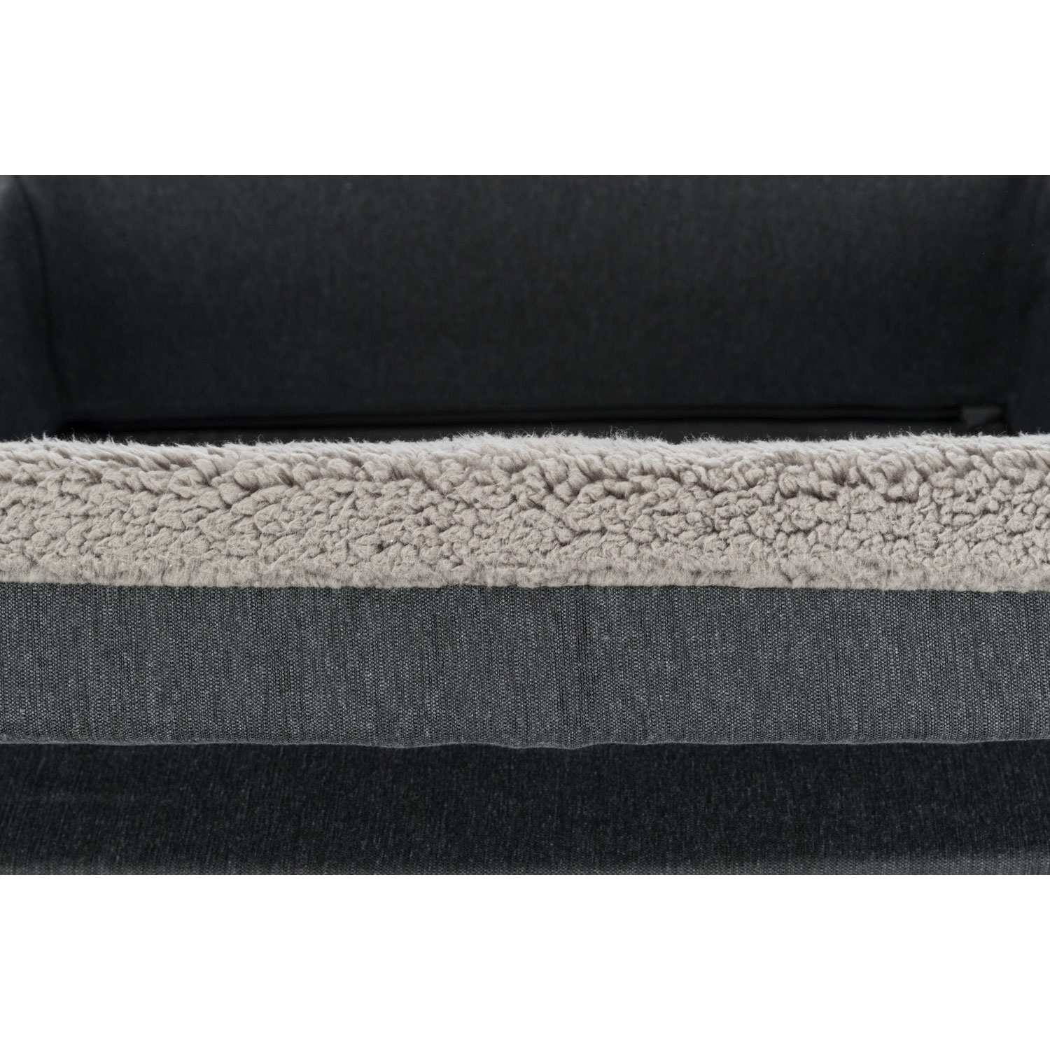 Cama Vital Bendson, cuadrado, 80 × 65 cm, Gris Oscuro/Gris Claro