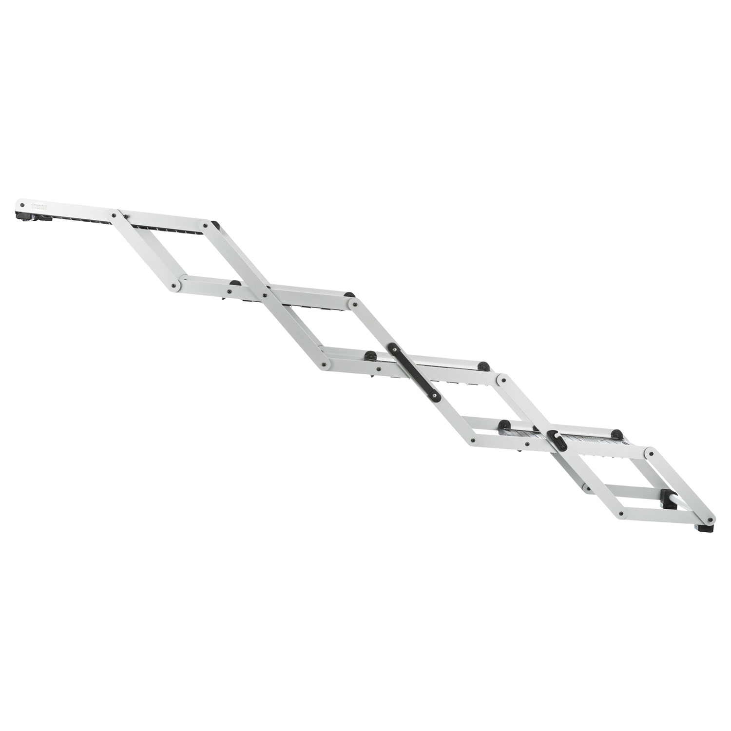 Escalera plegable 4 pasos, Aluminio/Plástico/TPR, 37 cm x hasta 70 cm x hasta 160 cm