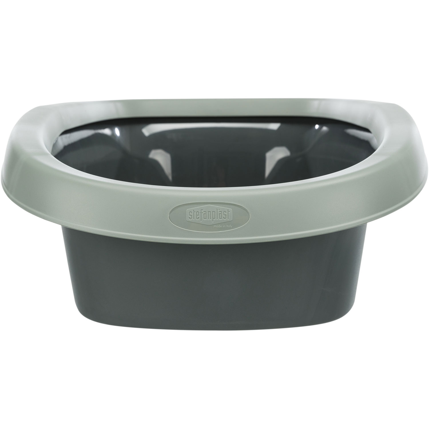 Bandeja Higiénica Be Eco Carlo, con borde, 31 × 14 × 43 cm, Antracita/Gris-Verde