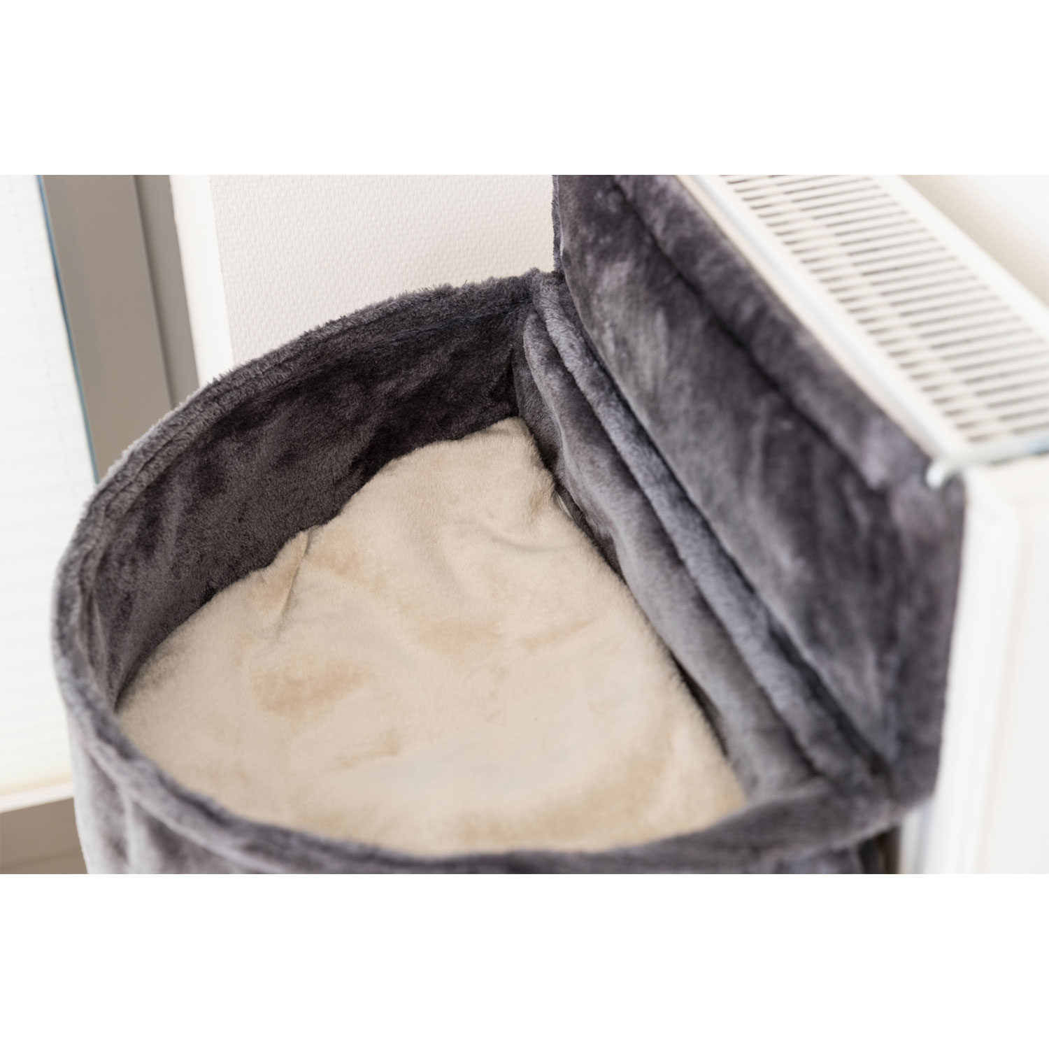 Bolsa Suave XXL para Radiadores, Felpa, 55 × 15 × 36 cm, Gris Oscuro