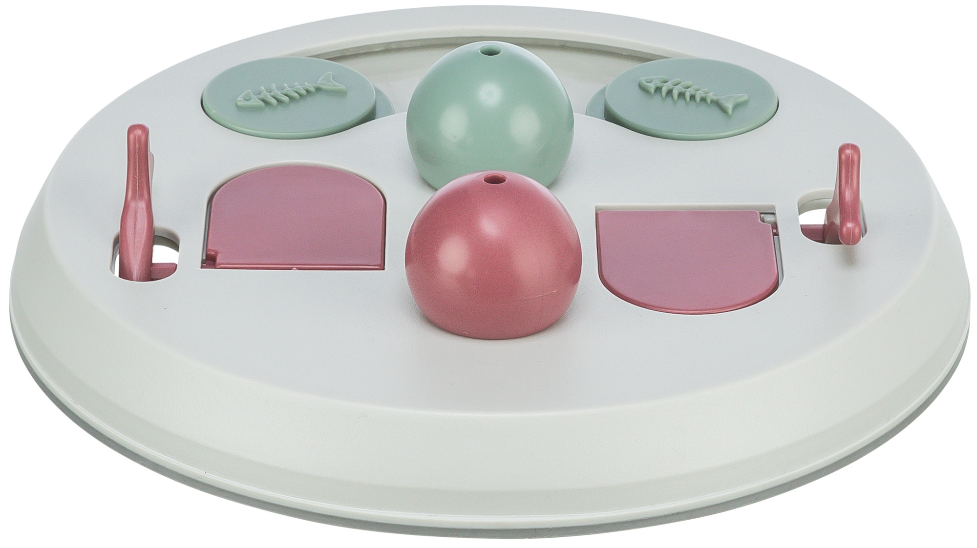 Cat Activity Flip Board juego estrategia, ø 23 cm, Cereza/Rosa/Gris Claro